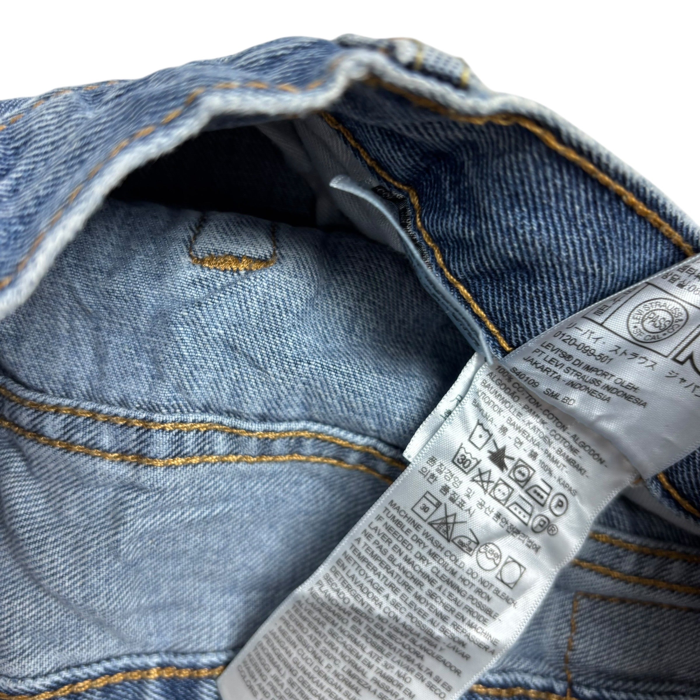 Levis 550 Jeans W40 L30 Mens Light Blue Baggy Relaxed Straight Fit Denim (E)