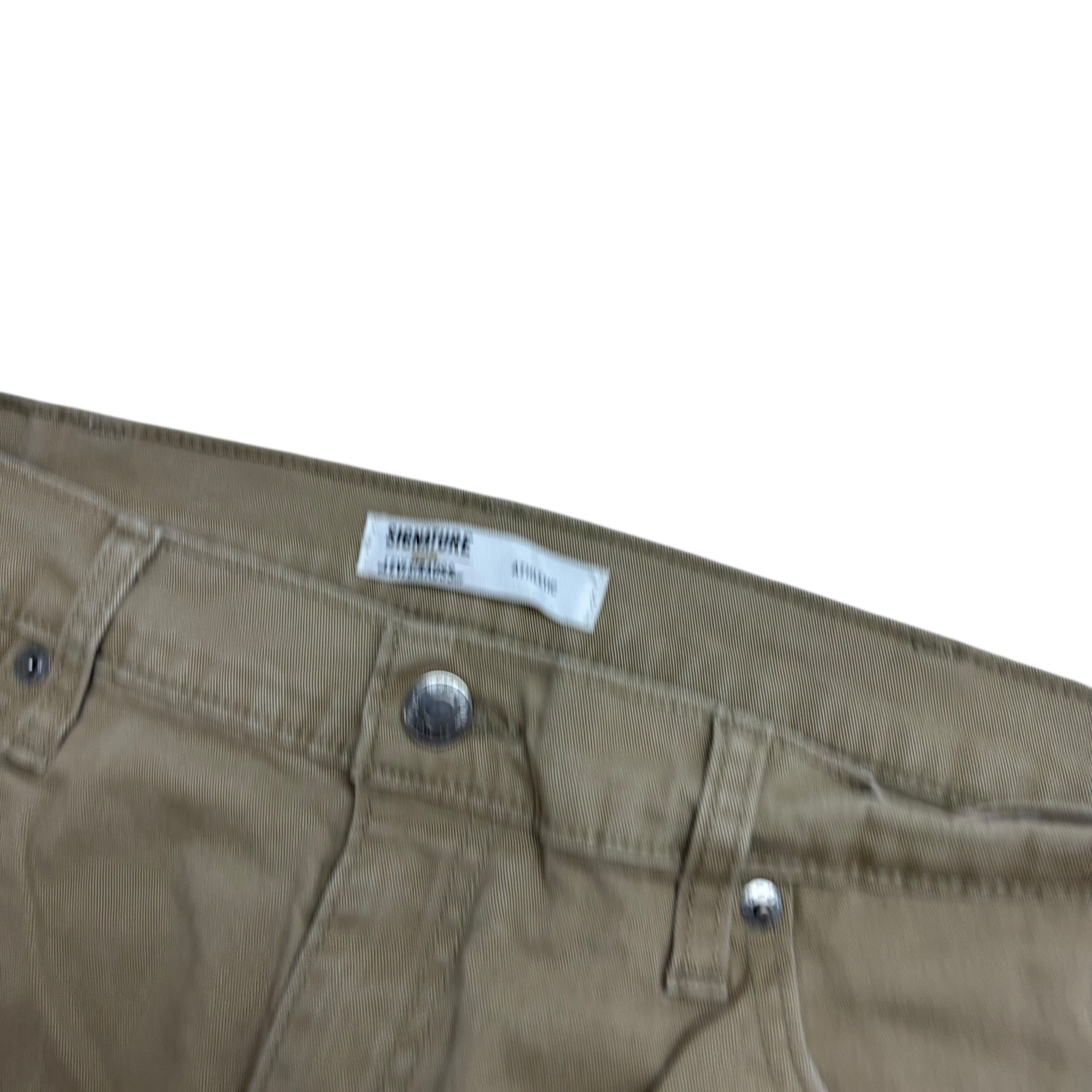 Levis Signature Trousers W38 L30 Mens Beige Athletic Straight Stretch Pants