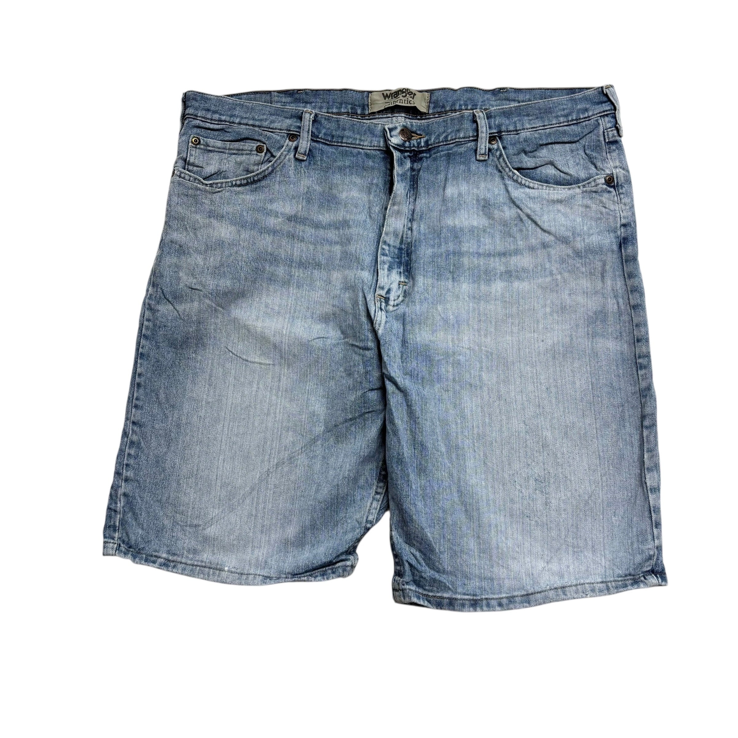 Wrangler Baggy Jorts W40 Mens Denim Shorts Light Blue Relaxed Fit Stretch