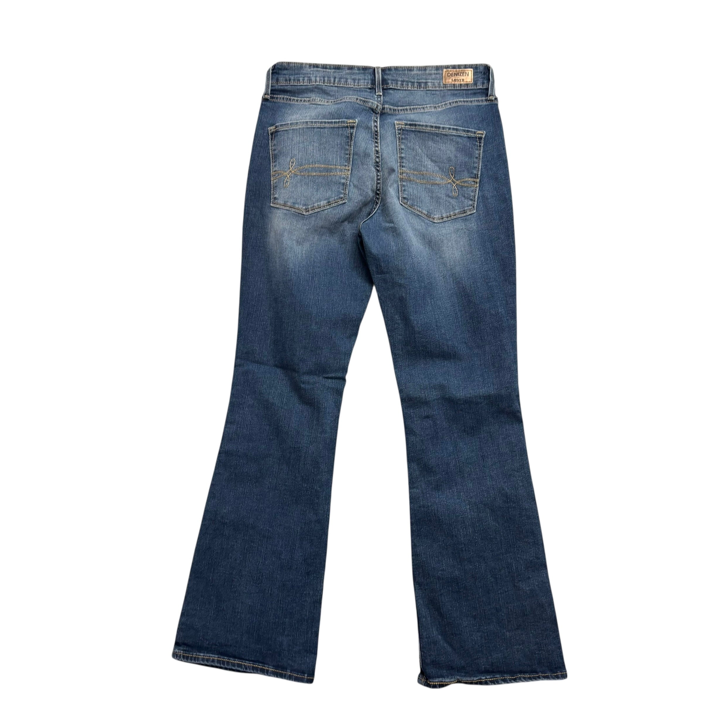 Levis Denizen Jeans W29 L30 Womens Bootcut Fit Dark Blue Stretch Denim (E)