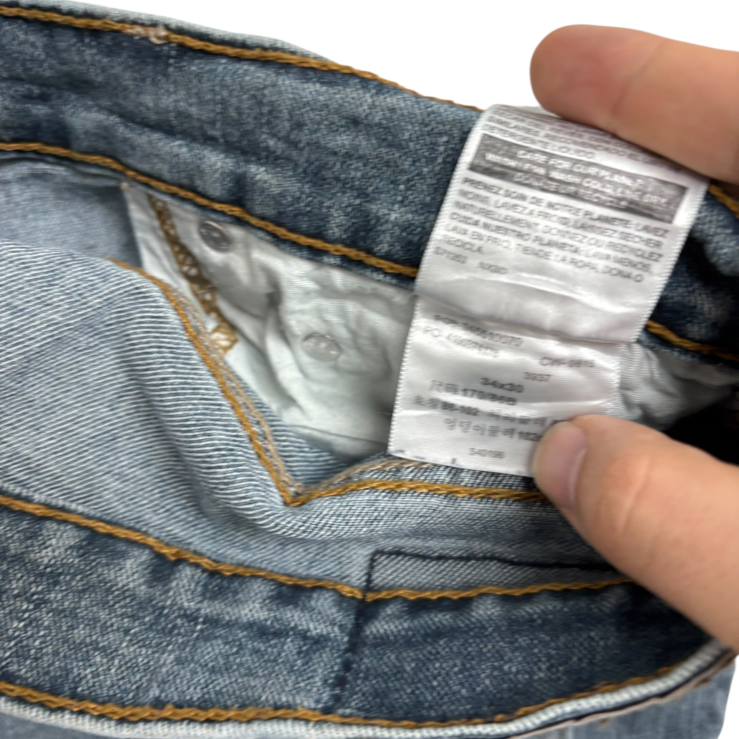 Levis Signature Jeans W34 L29 Mens Blue Athletic Straight Fit Stretch Denim