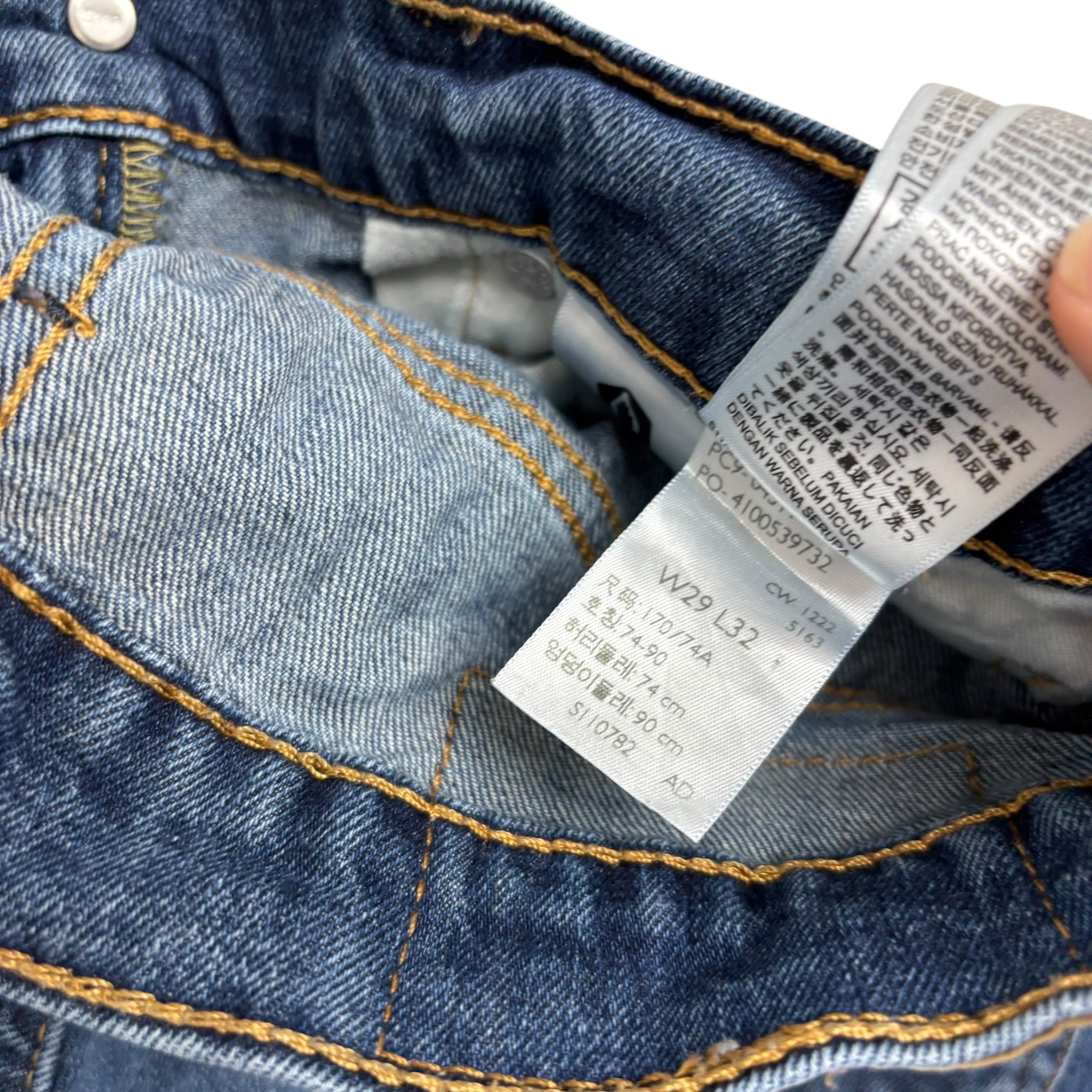 Levis 511 Jeans W29 L32 Mens Mid Blue Slim Fit Stretch Denim (E)