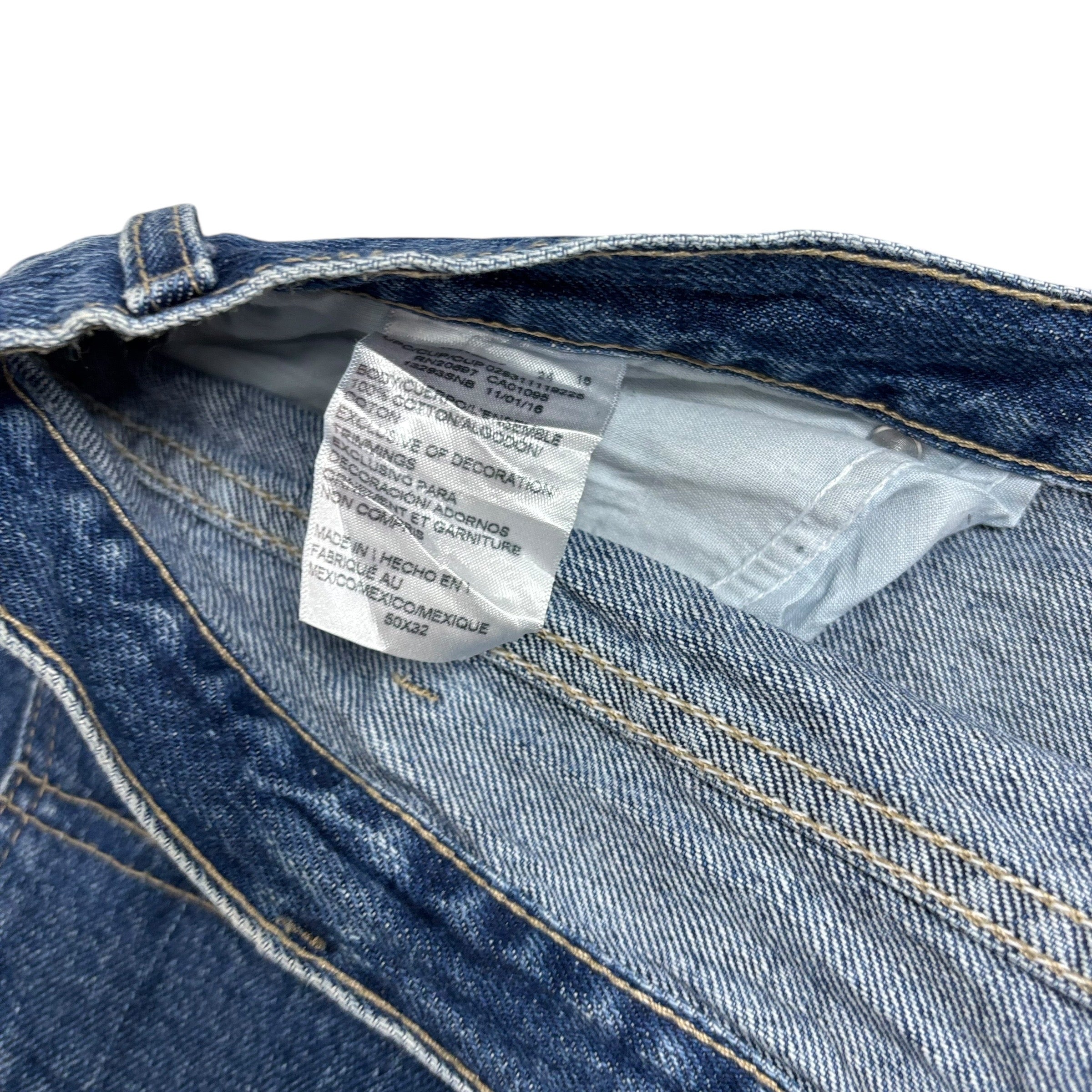 Dickies Jeans W50 L25 Mens Mid Blue Relaxed Straight Fit Denim