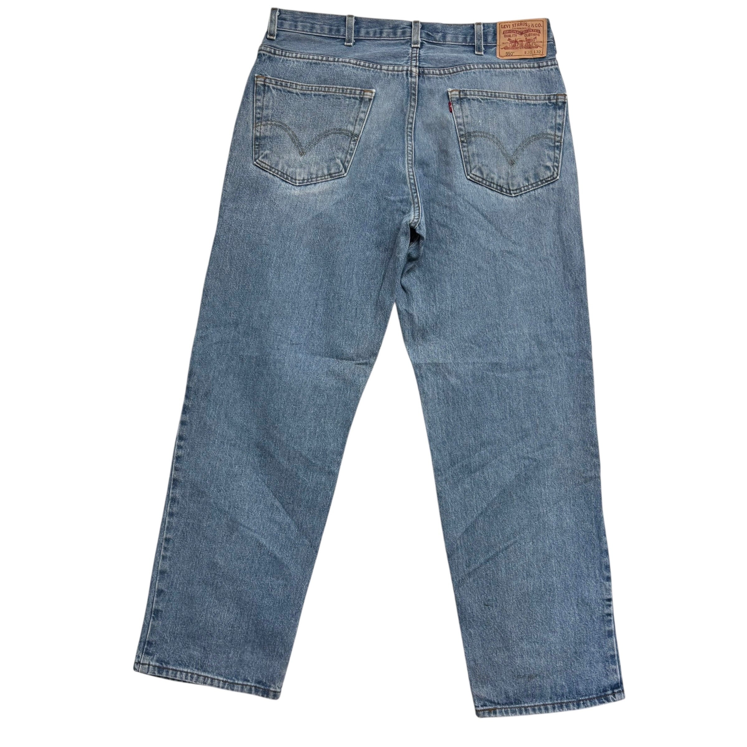 Levis 550 Jeans W36 L32 Mens Light Blue Baggy Relaxed Straight Fit Vintage Denim