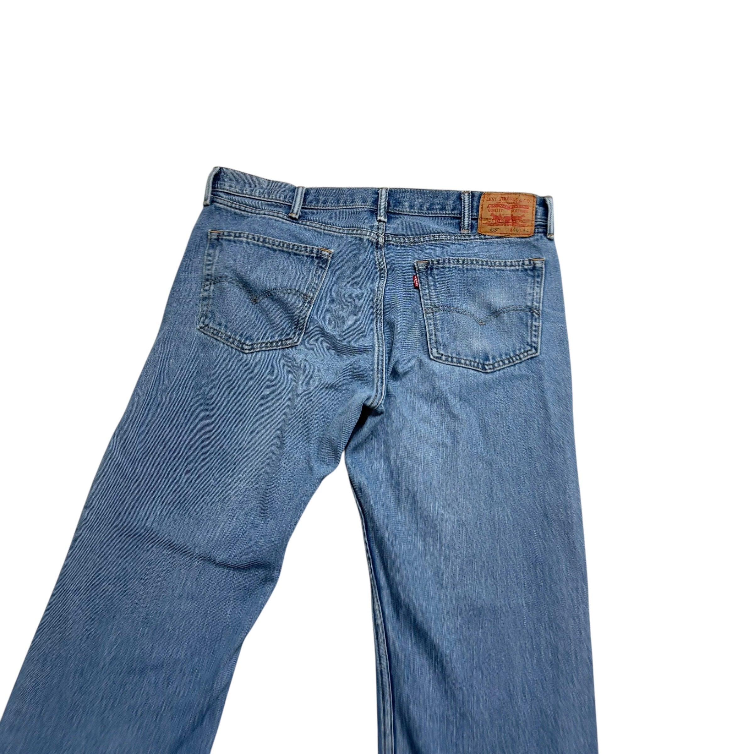 Levis 505 Jeans W40 L34 Mens Light Blue Regular Straight Fit Vintage Denim