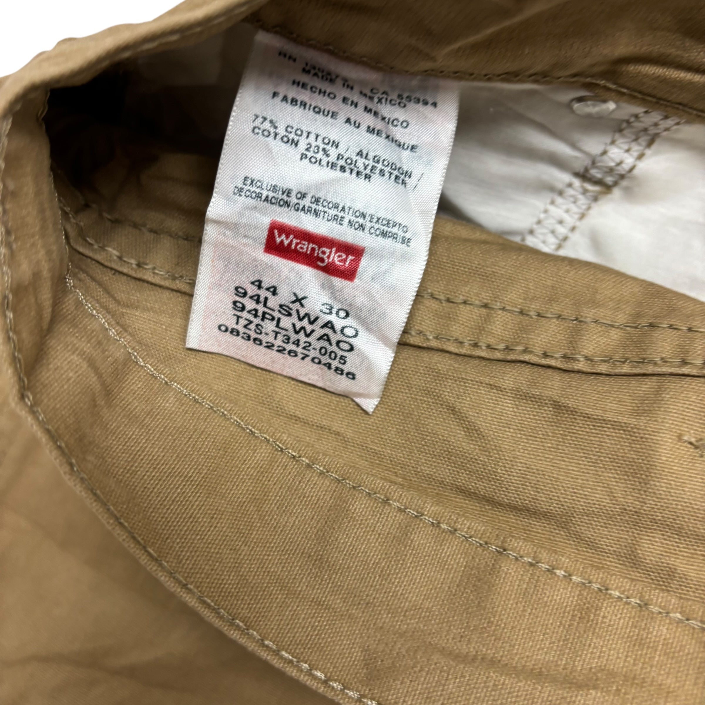 Wrangler Carpenter Trousers W44 L30 Mens Beige Relaxed Baggy Fit Pants (E)