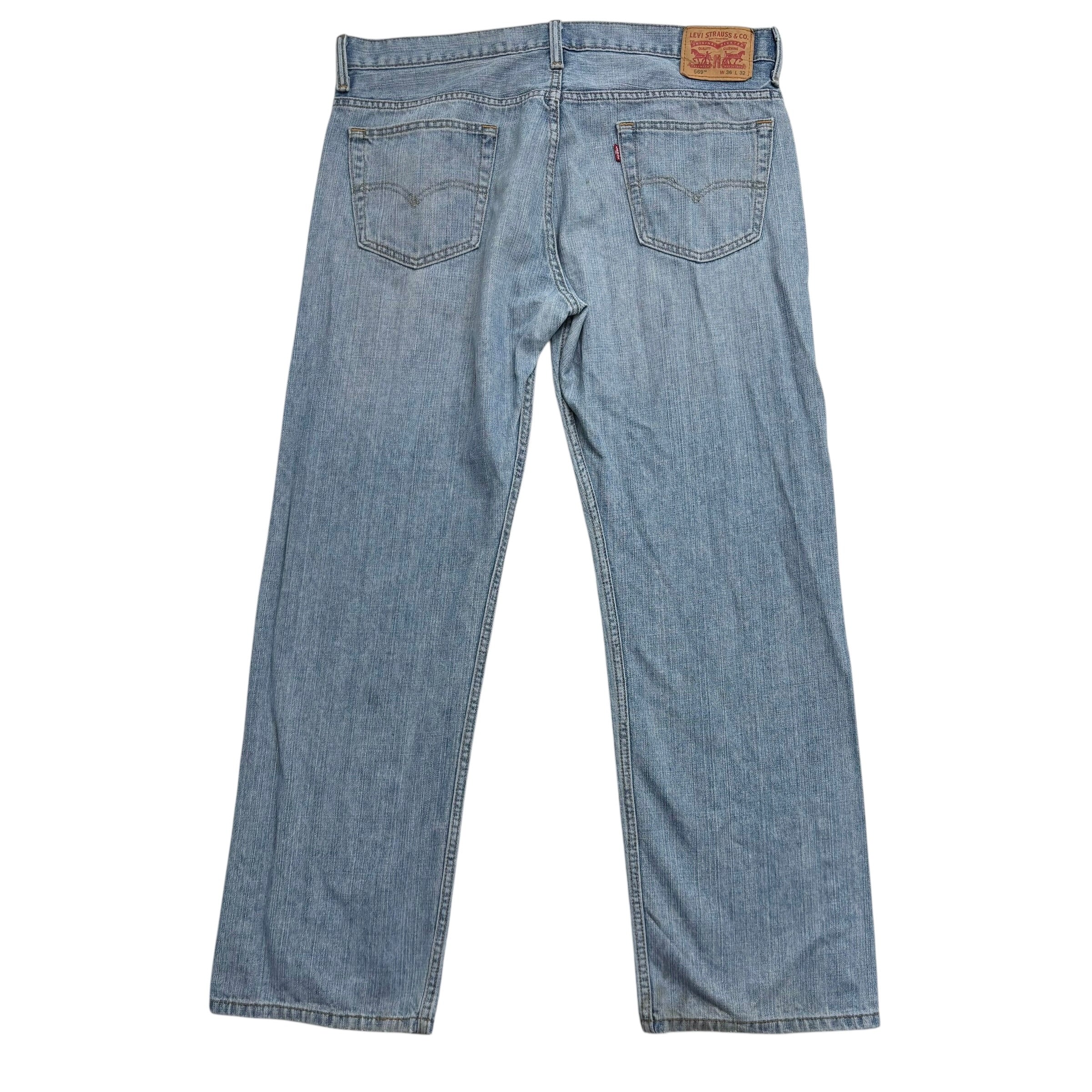 Levis 559 Jeans W36 L32 Mens Light Blue Relaxed Straight Fit Baggy Denim