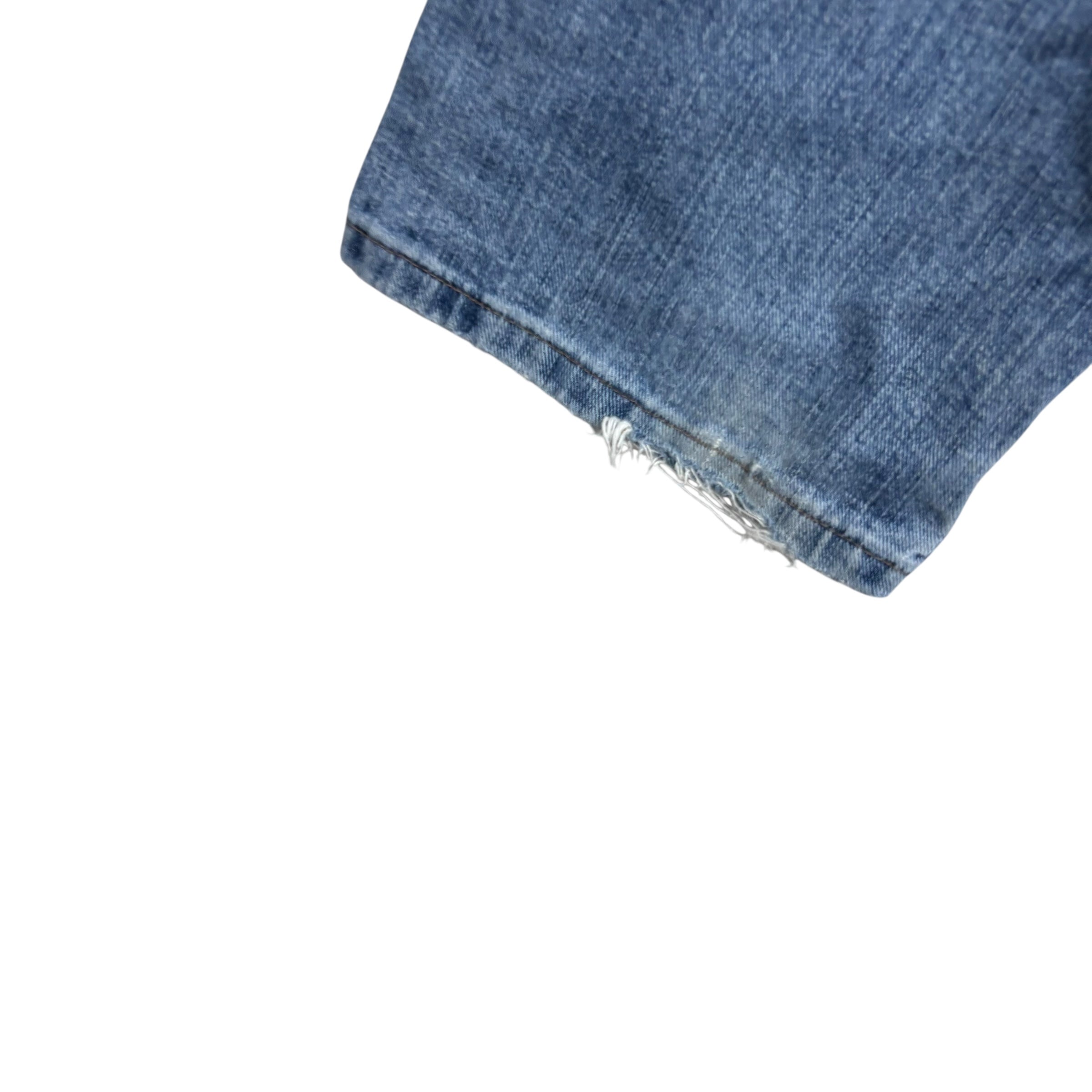 Wrangler Jeans W36 L30 Mens Mid Blue Regular Straight Fit Denim (F)