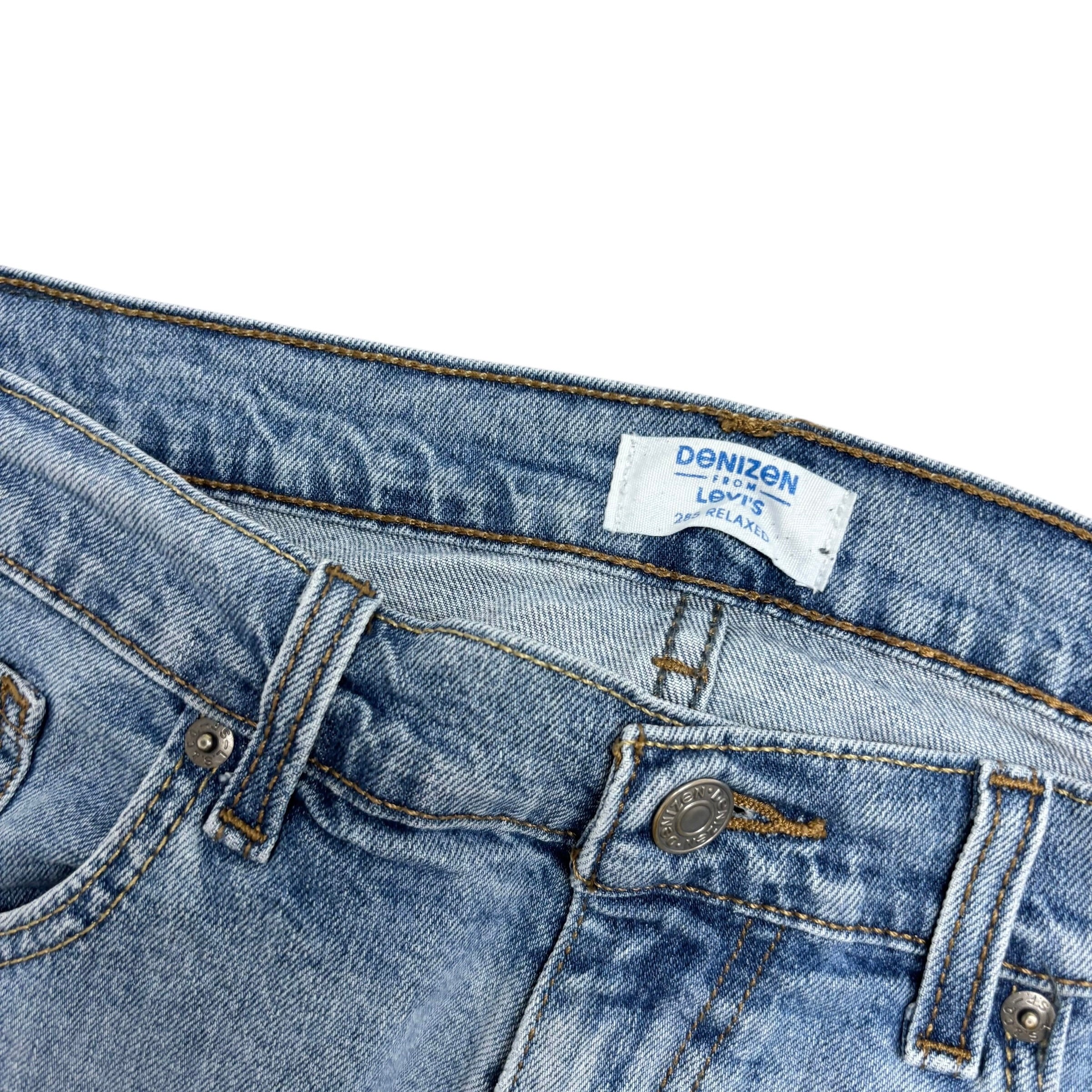 Levis Denizen Jeans W36 L31 Mens Light Blue Relaxed Straight Fit Stretch Denim