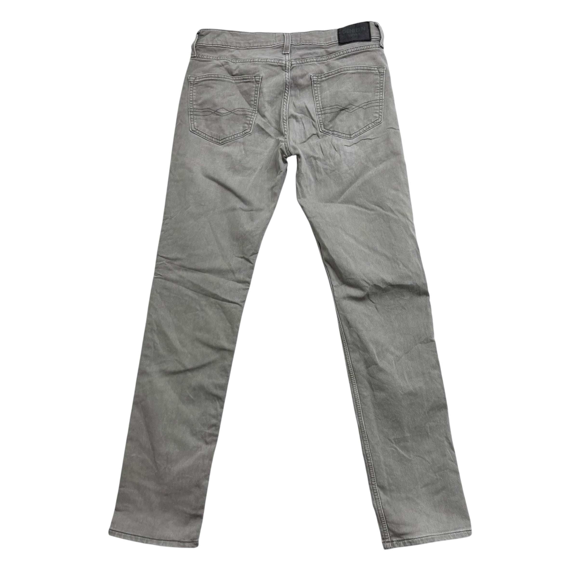 Levis Denizen Jeans W30 L32 Mens Grey Slim Fit Stretch Denim