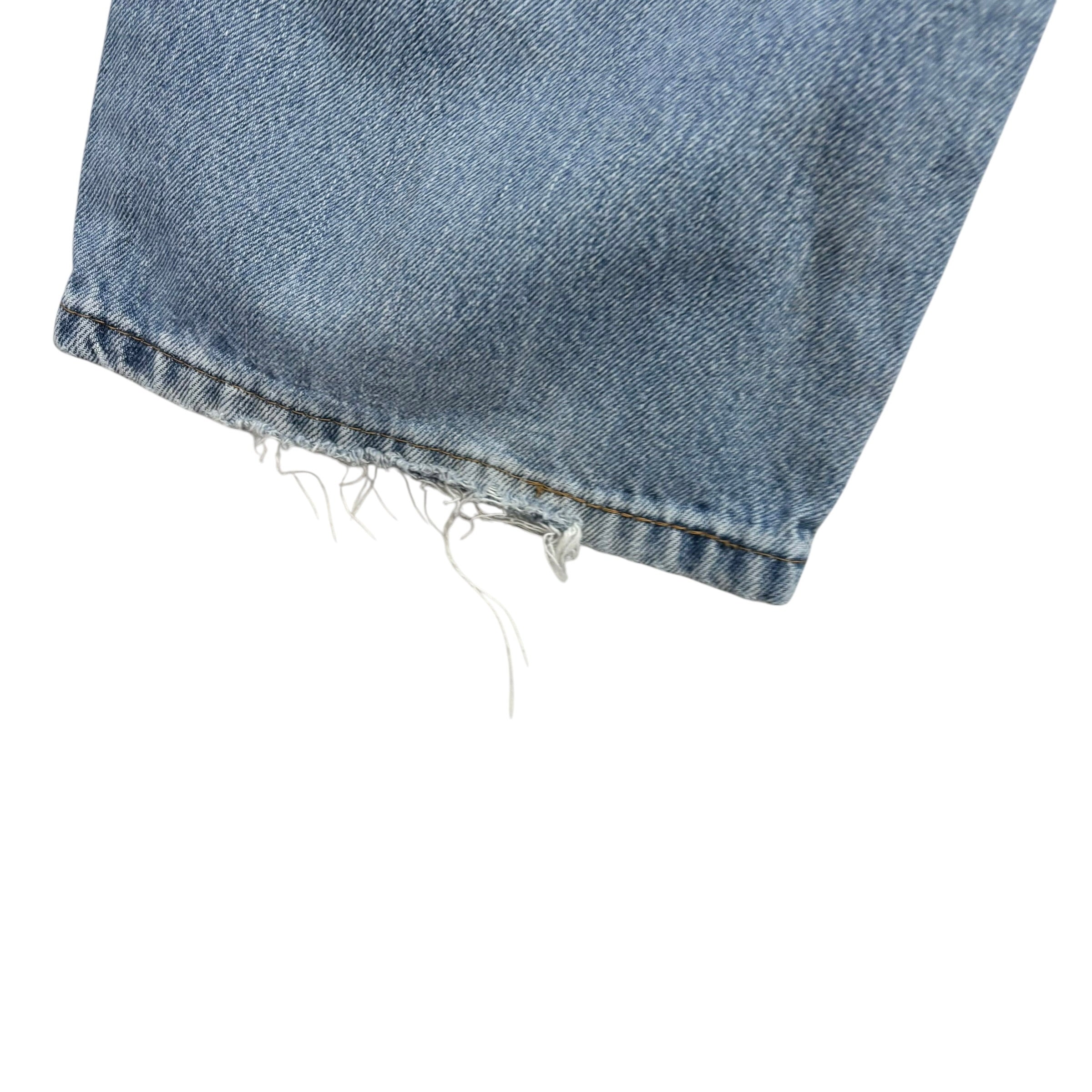 Levis 505 Jeans W36 L32 Mens Light Blue Regular Straight Fit Vintage Denim (F)