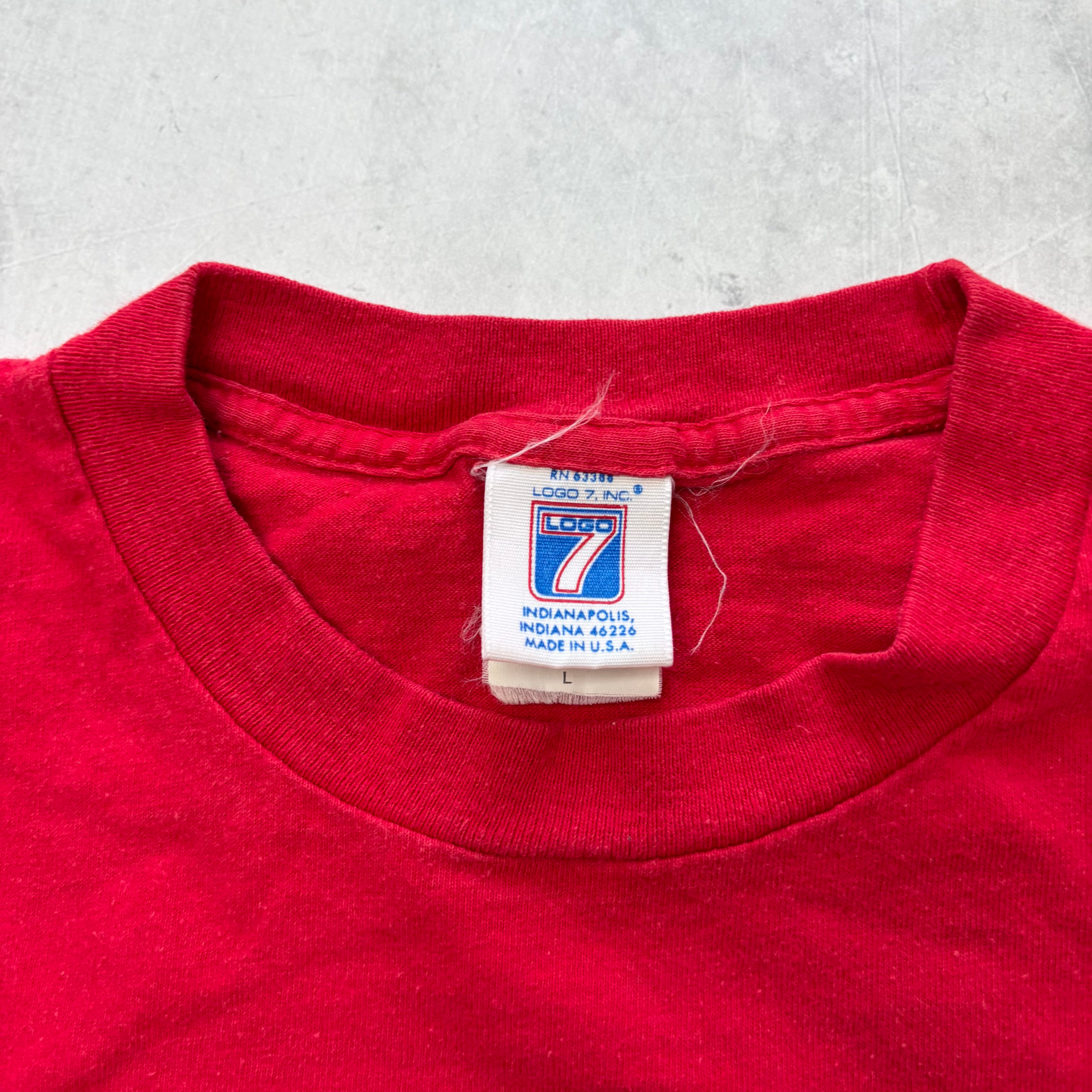 Vintage T Shirt Mens Medium Red Single Stitch 90s USA NFL Patriots (E)