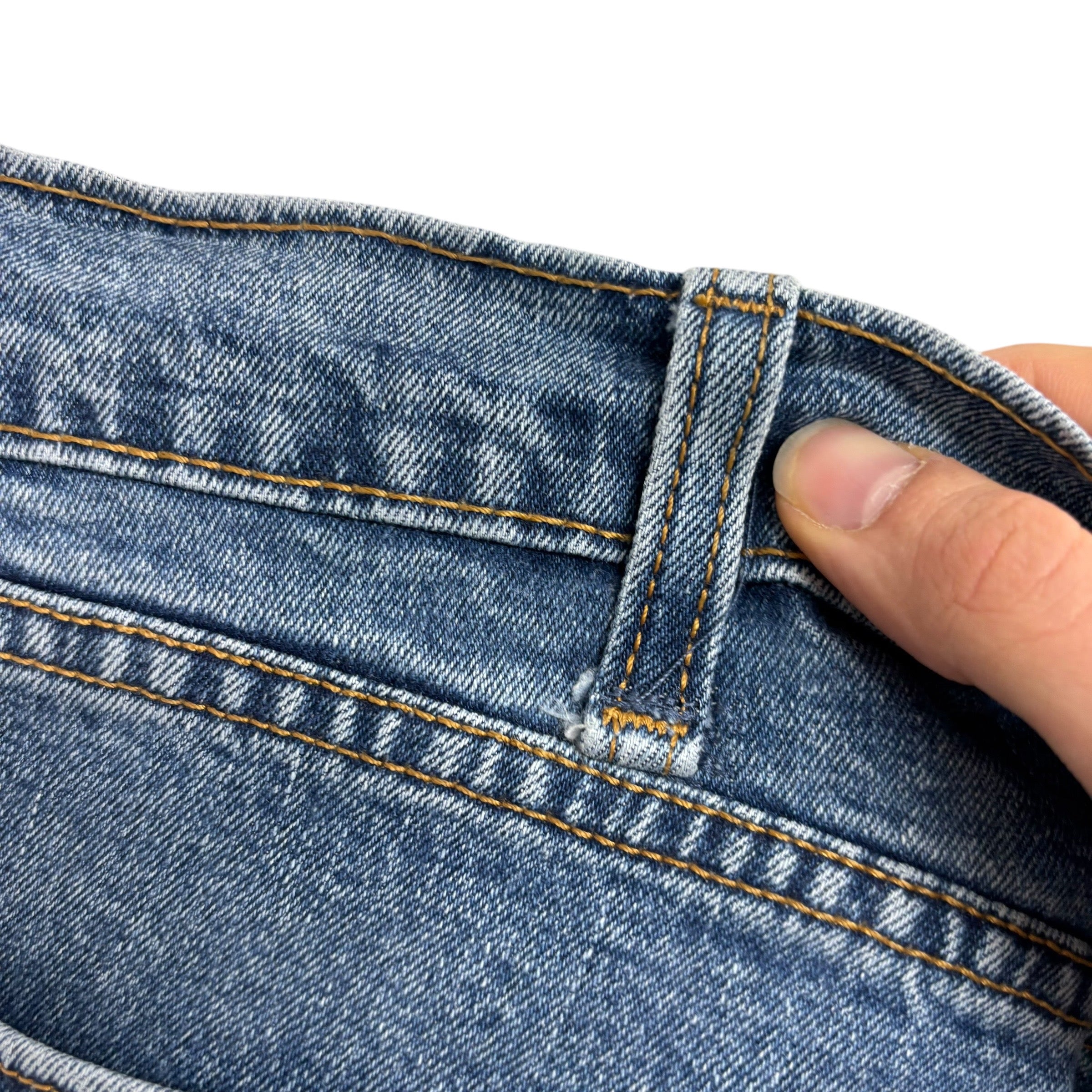 Levis 505 Jeans W38 L32 Mens Mid Blue Regular Straight Fit Stretch Denim