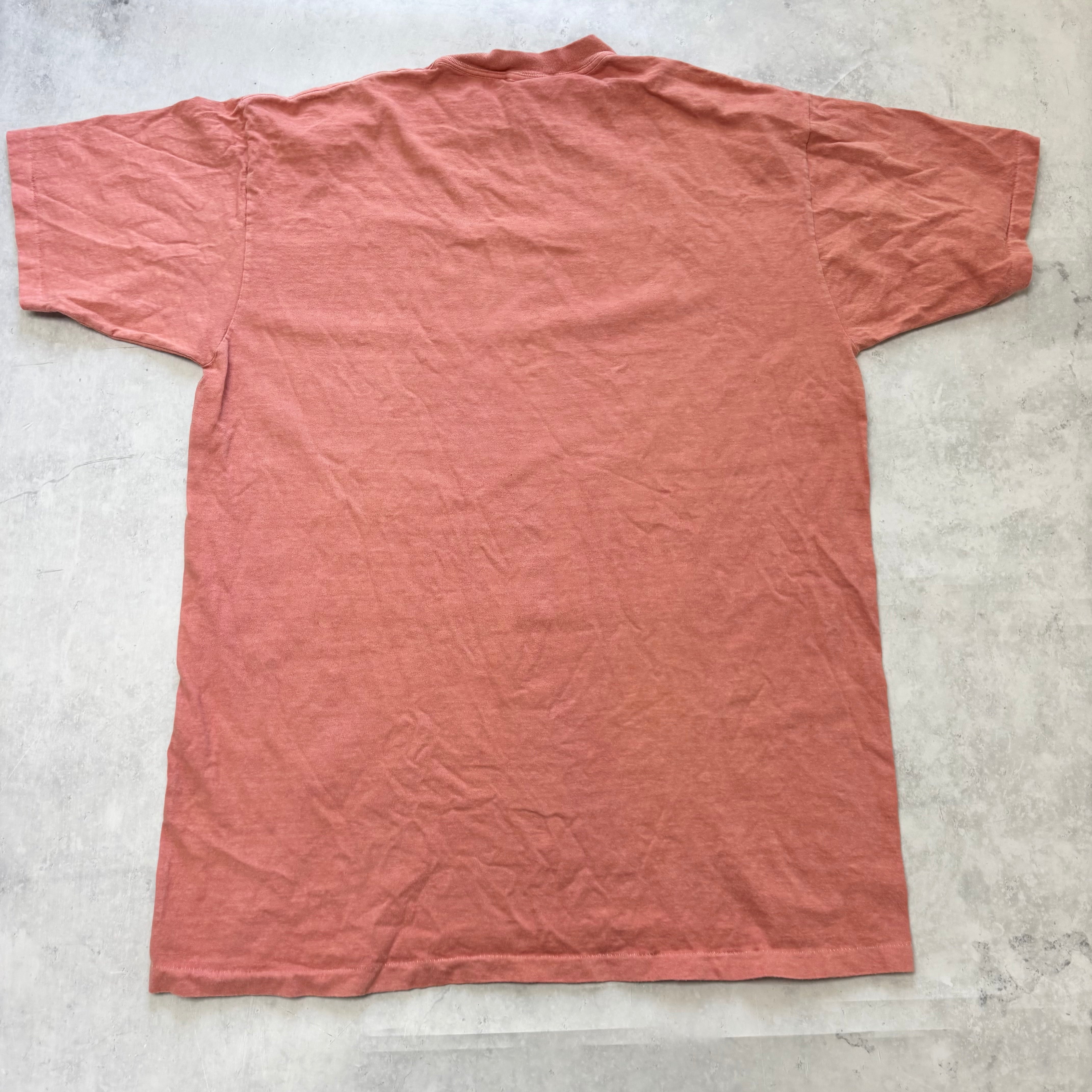 Vintage T Shirt Mens XL Pink Single Stitch Graphic Print 90s Tourist (E)