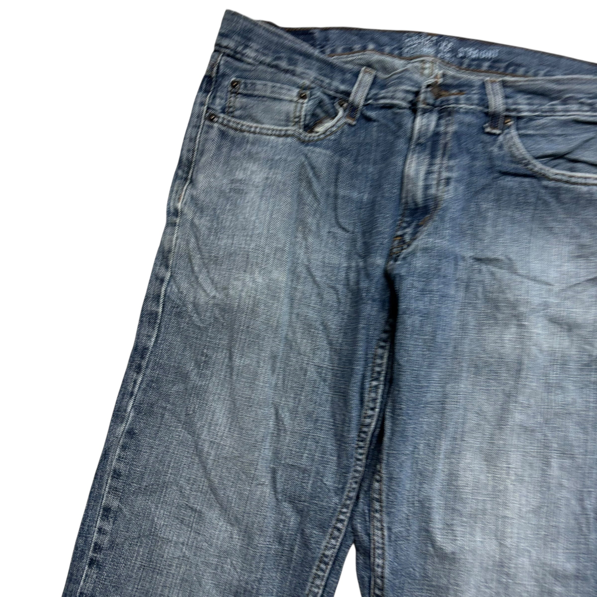 Levis Signature Jeans W34 L30 Mens Mid Blue Regular Straight Fit Vintage