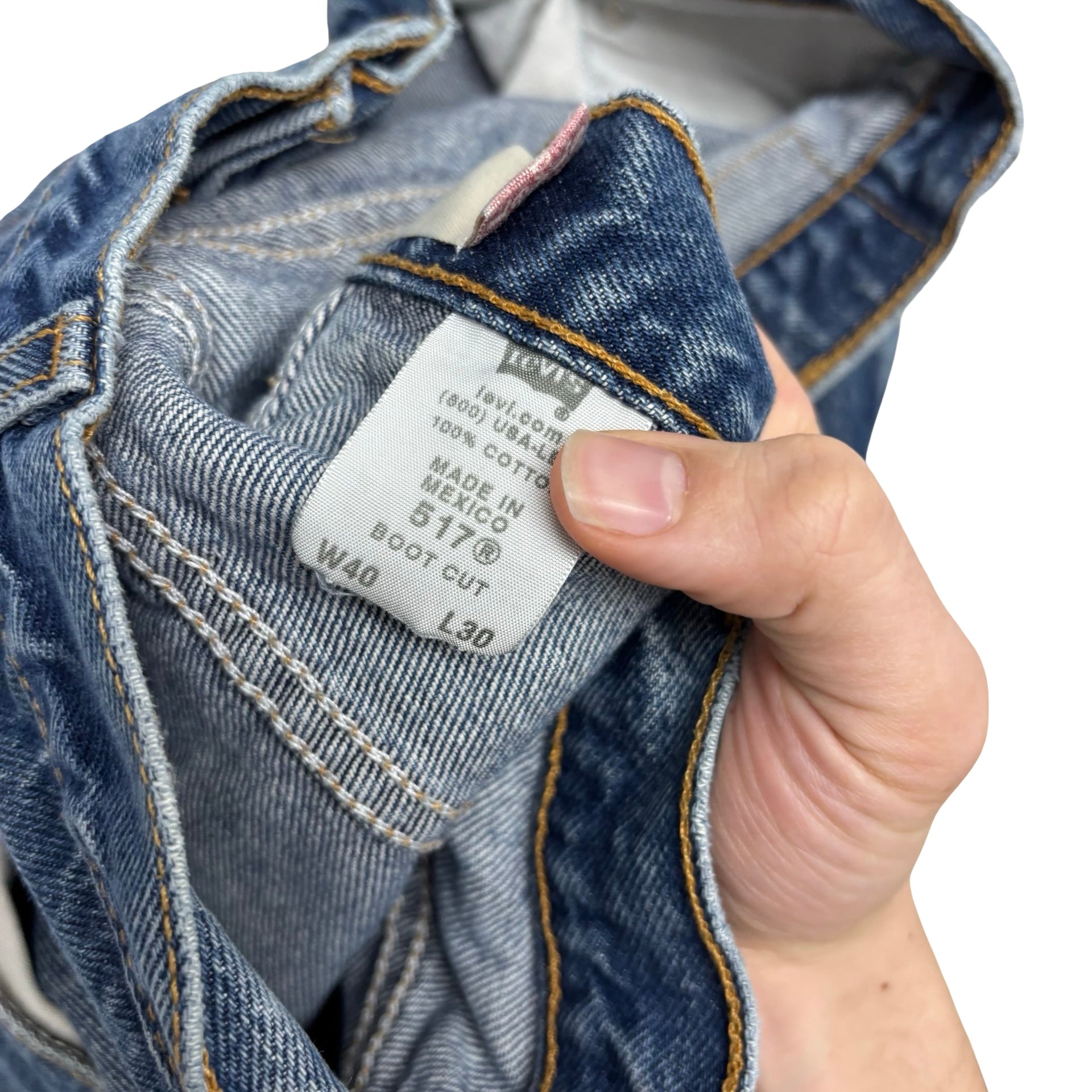 Levis 517 Jeans W40 L30 Mens Mid Blue Regular Bootcut Fit Vintage Denim (F)