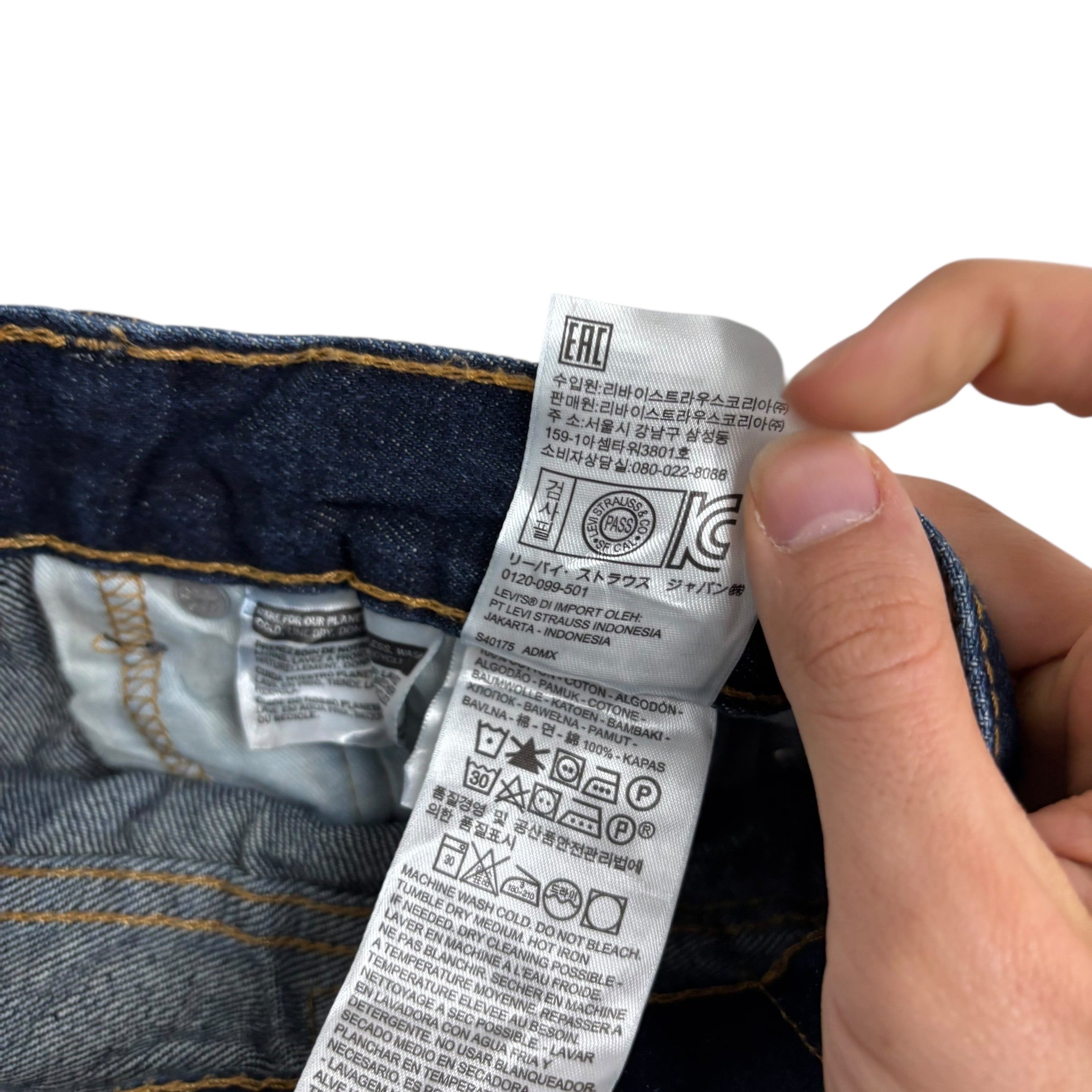 Levis 505 Jeans W32 L30 Mens Dark Blue Regular Straight Fit Denim