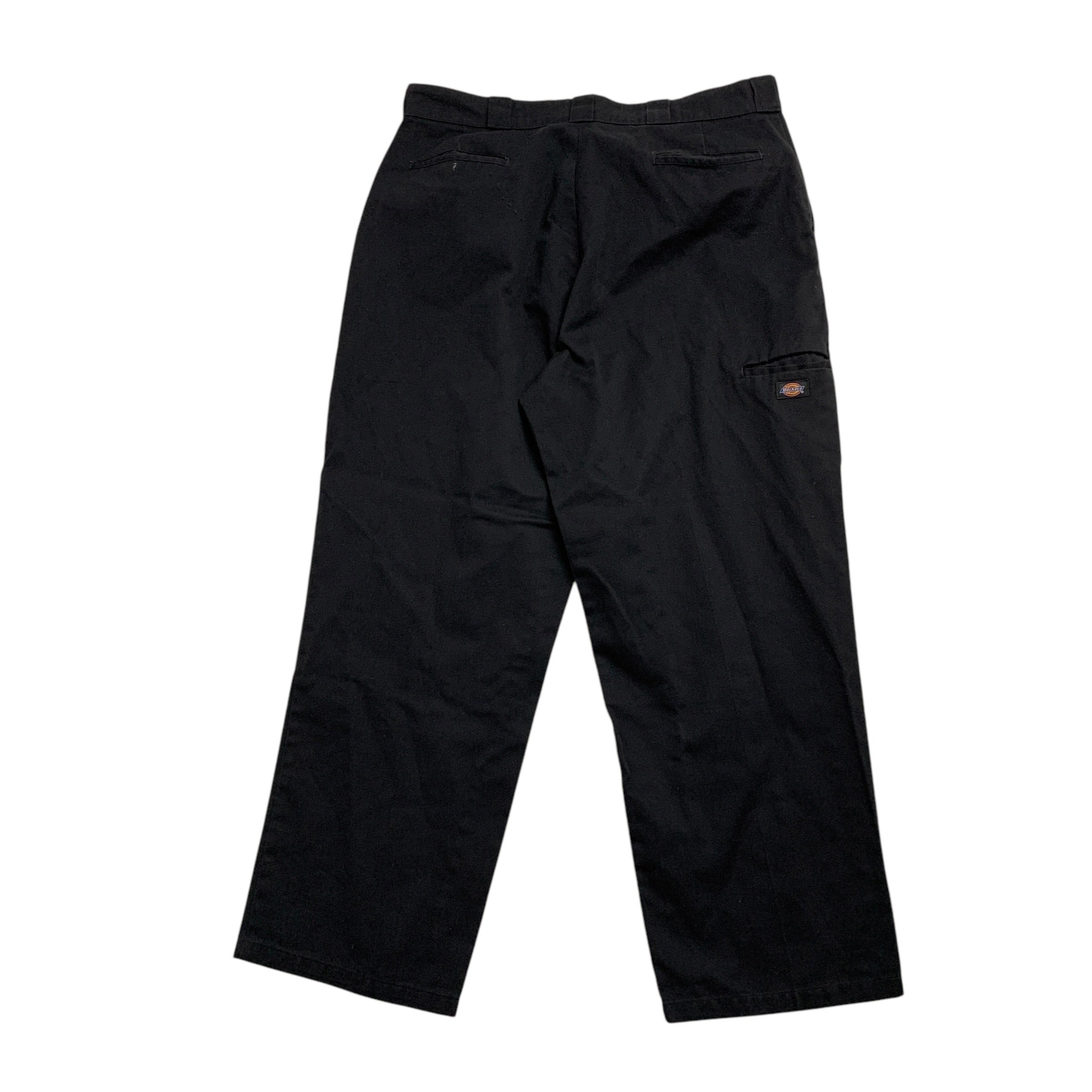 Dickies Double Knee Trousers W40 L32 Mens Black Pants Baggy Relaxed Fit Workwear