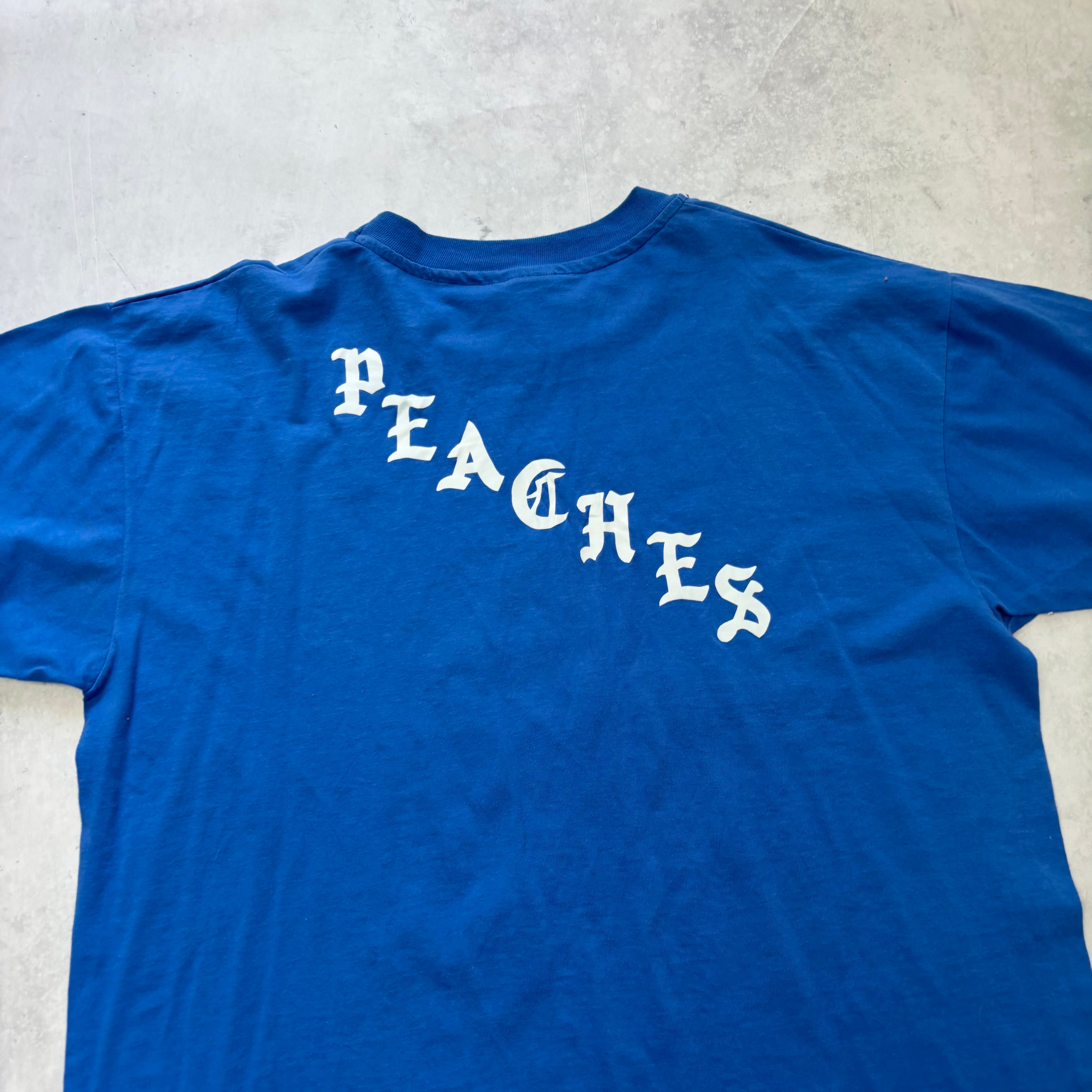 Vintage T Shirt Mens XL Blue Single Stitch Graphic Print 90s USA (E)