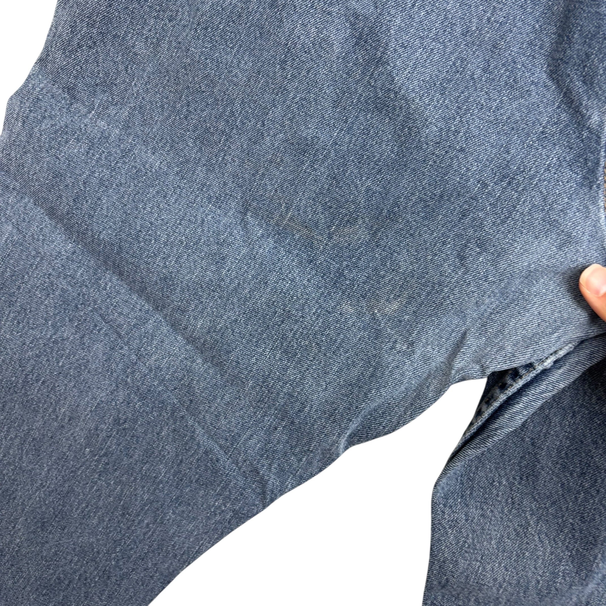 Wrangler Jeans W44 L29 Mens Mid Blue Relaxed Straight Fit Denim (F)