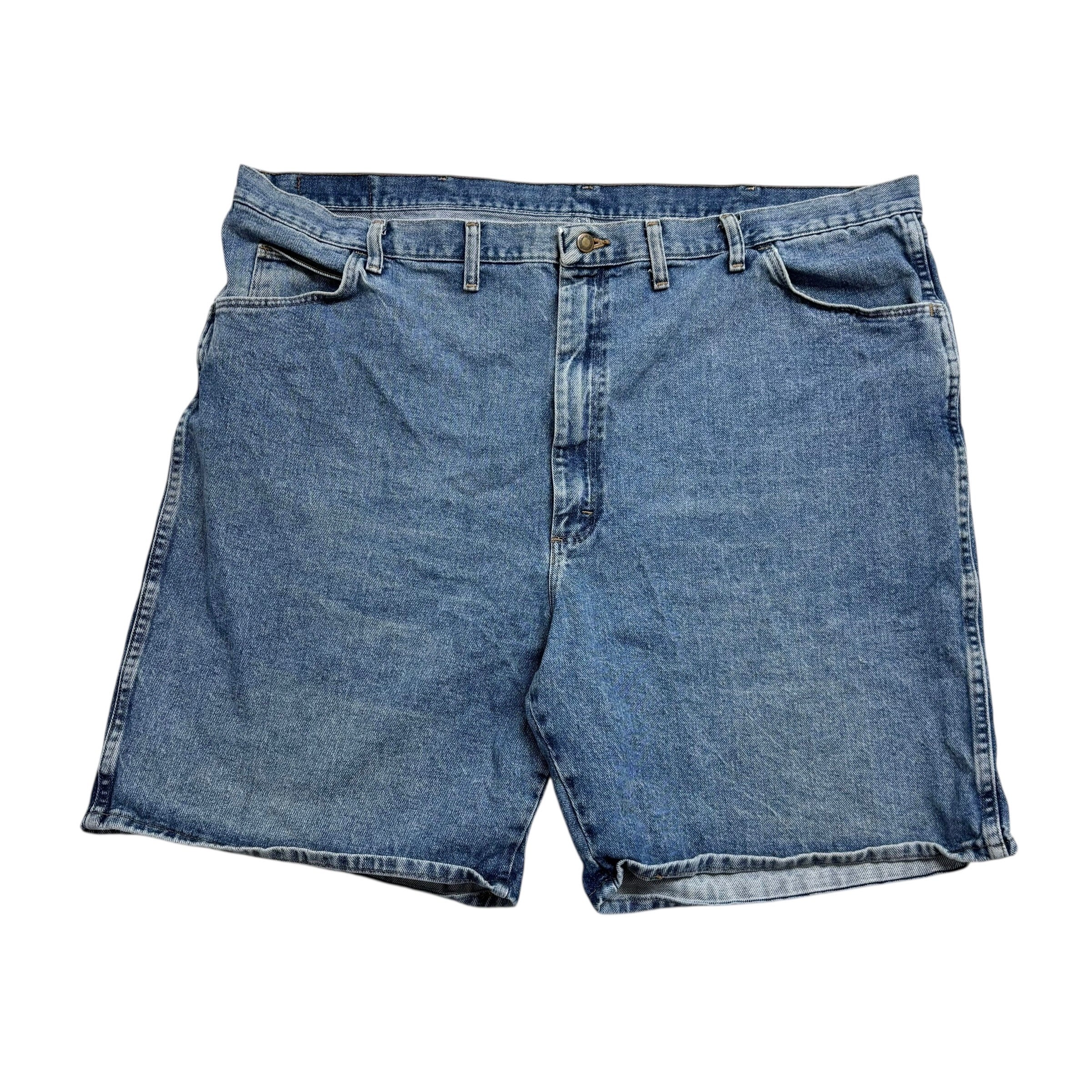 Vintage Wrangler Baggy Jorts W48 Mens Denim Shorts Mid Blue Relaxed Fit