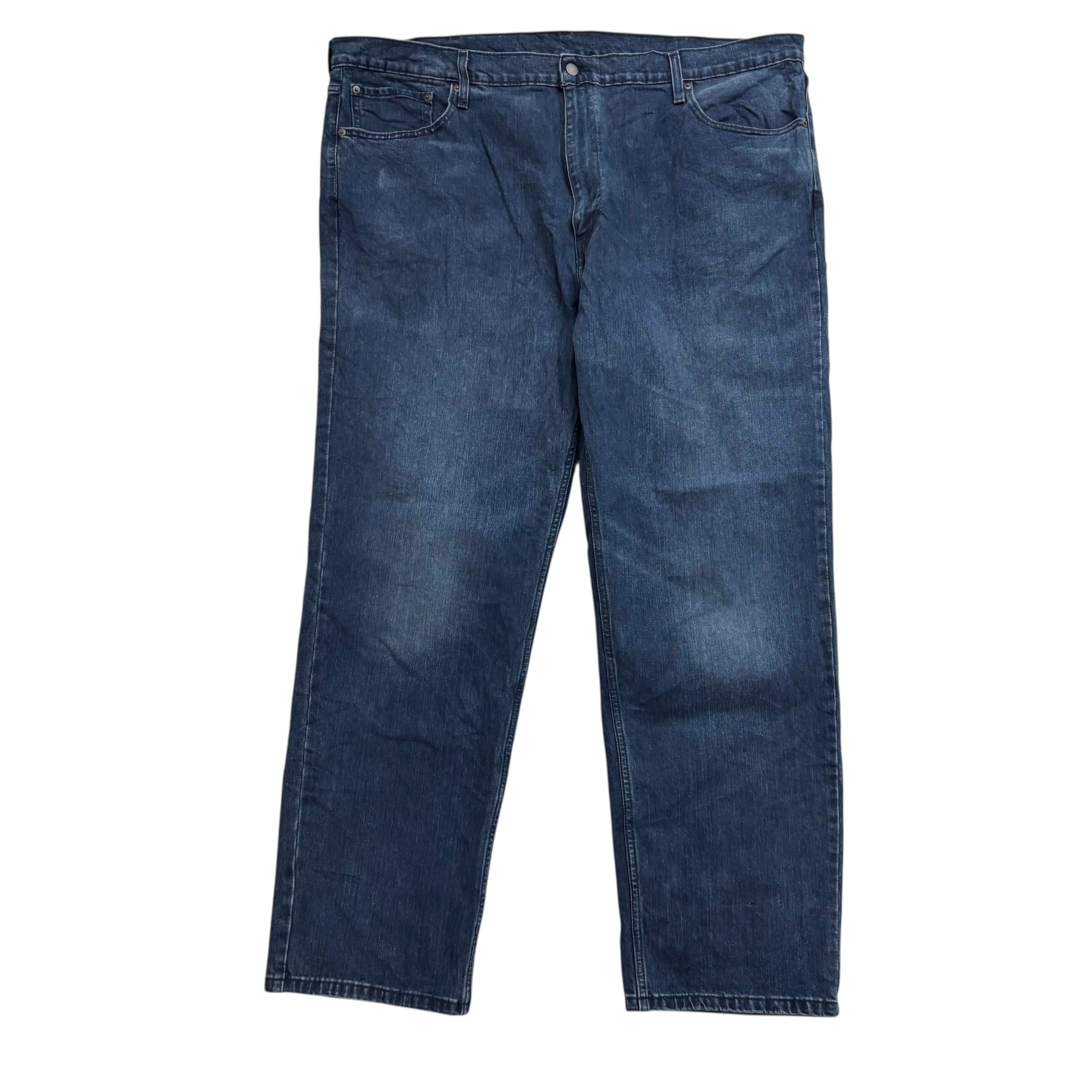 Levis 559 Jeans W48 L34 Mens Navy Blue Relaxed Straight Fit Stretch Denim (E)