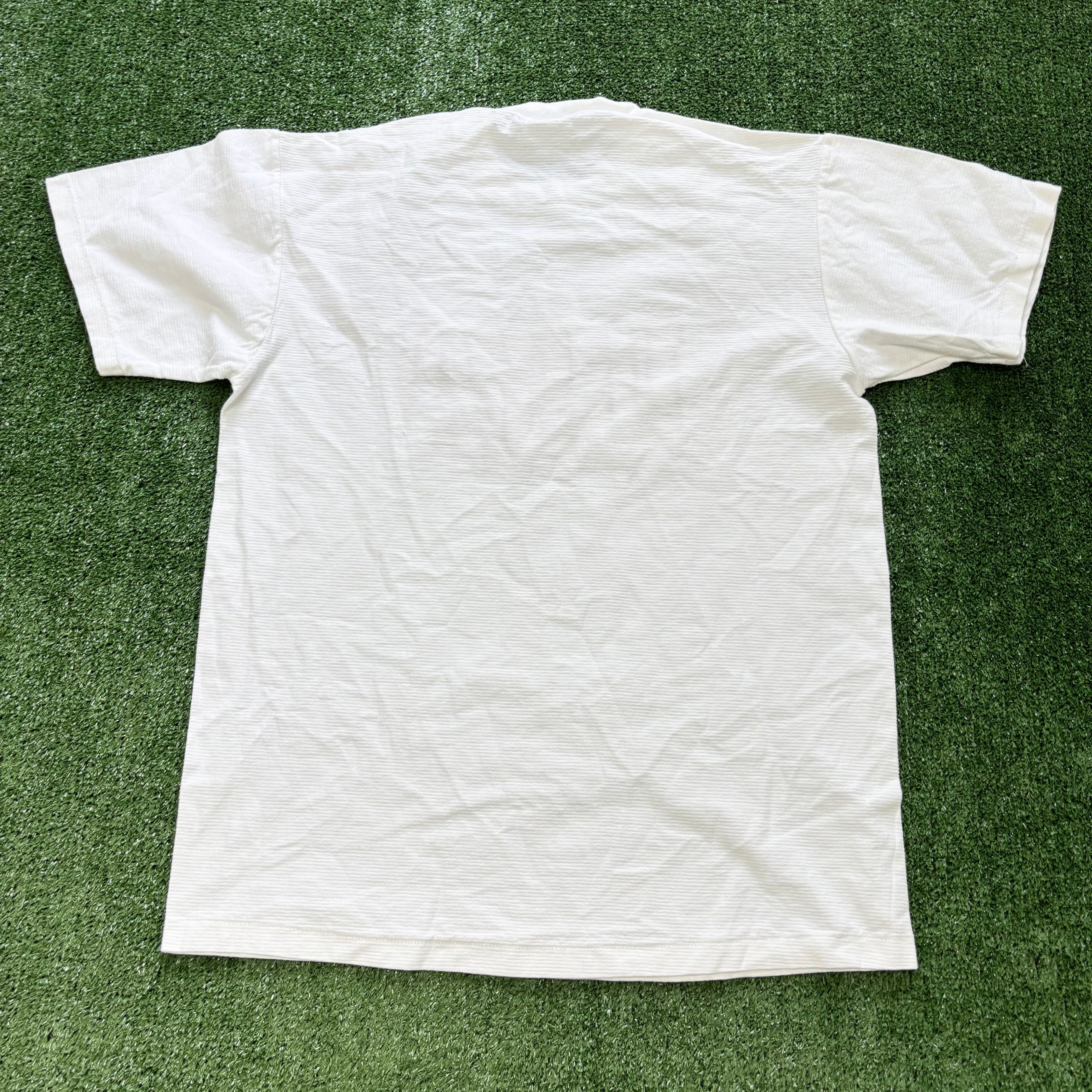 Vintage T Shirt Mens Medium White Single Stitch Graphic Print 90s USA (E)
