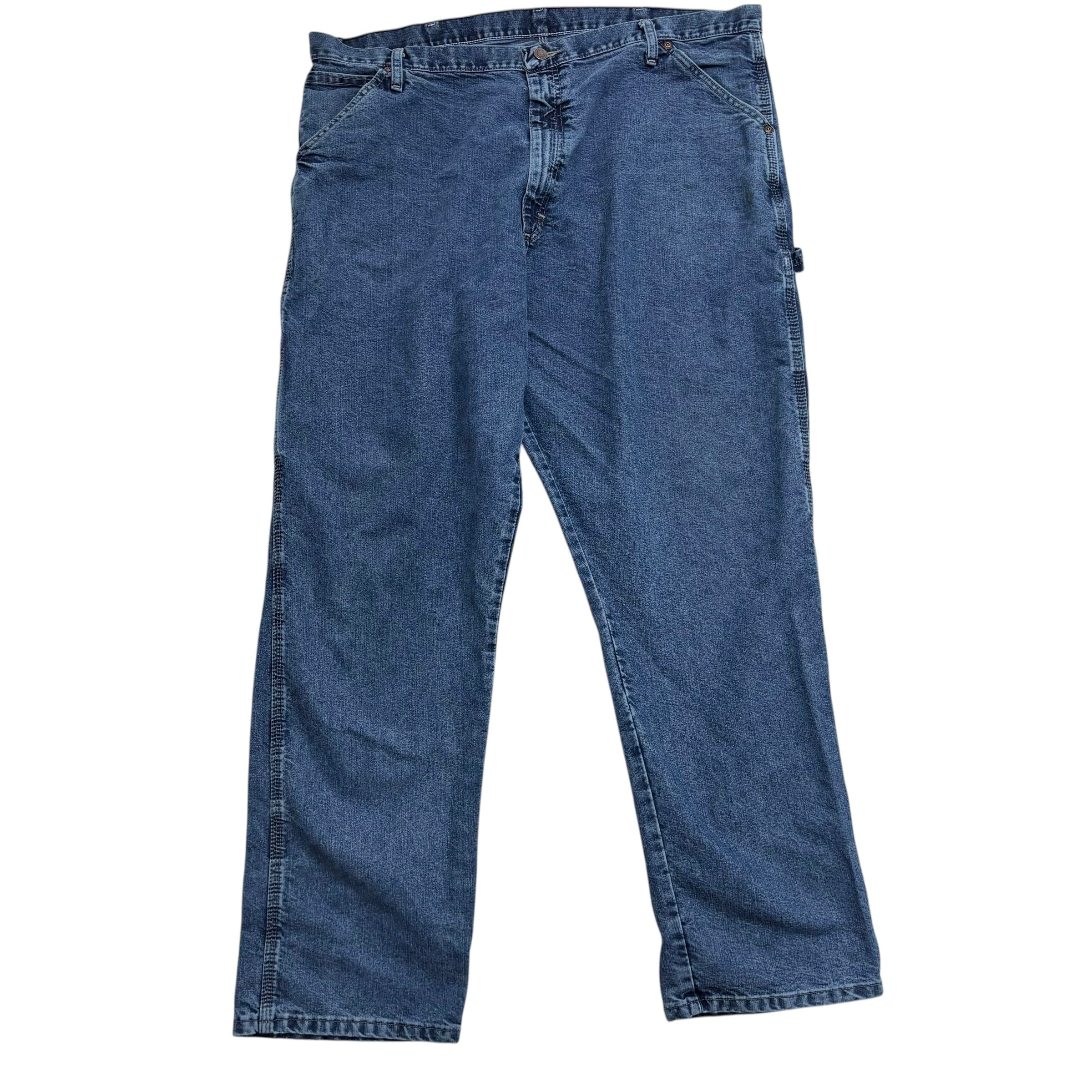 Wrangler Carpenter Jeans W42 L32 Mens Mid Blue Relaxed Fit Baggy Denim