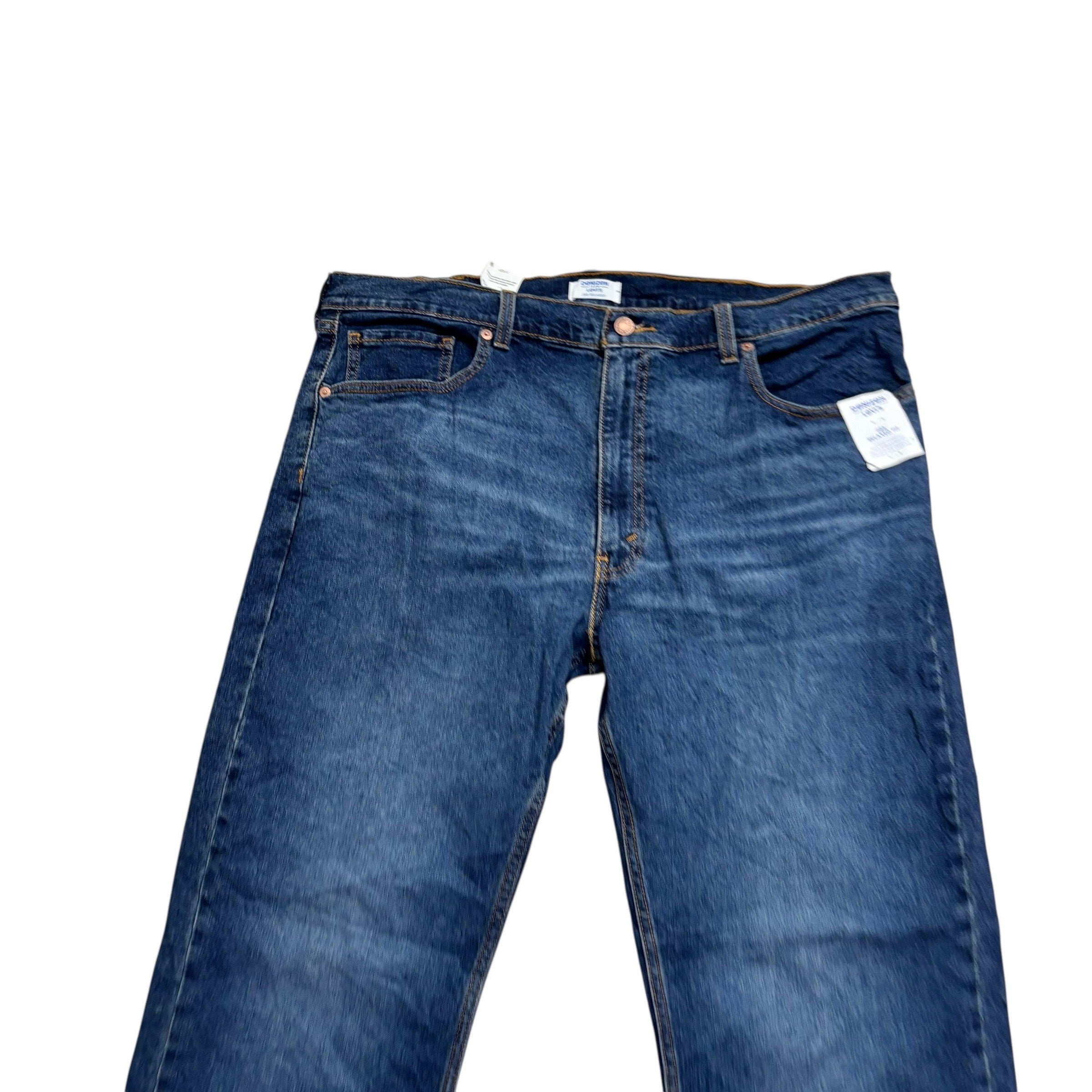 Levis Denizen Jeans W40 L32 Mens Dark Blue Relaxed Straight Stretch Denim (E)