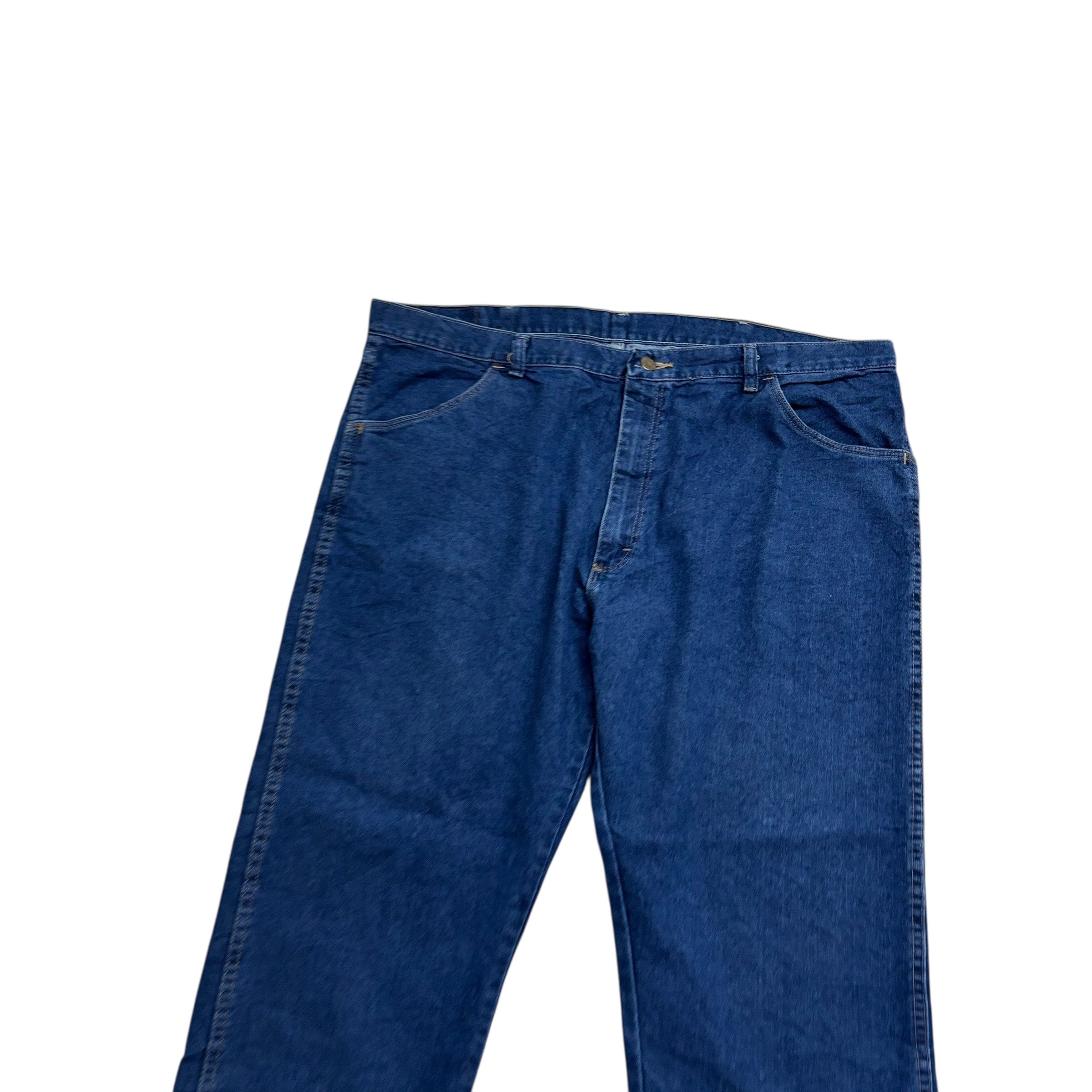 Wrangler Jeans W42 L29 Mens Dark Blue Regular Straight Fit Denim (E)