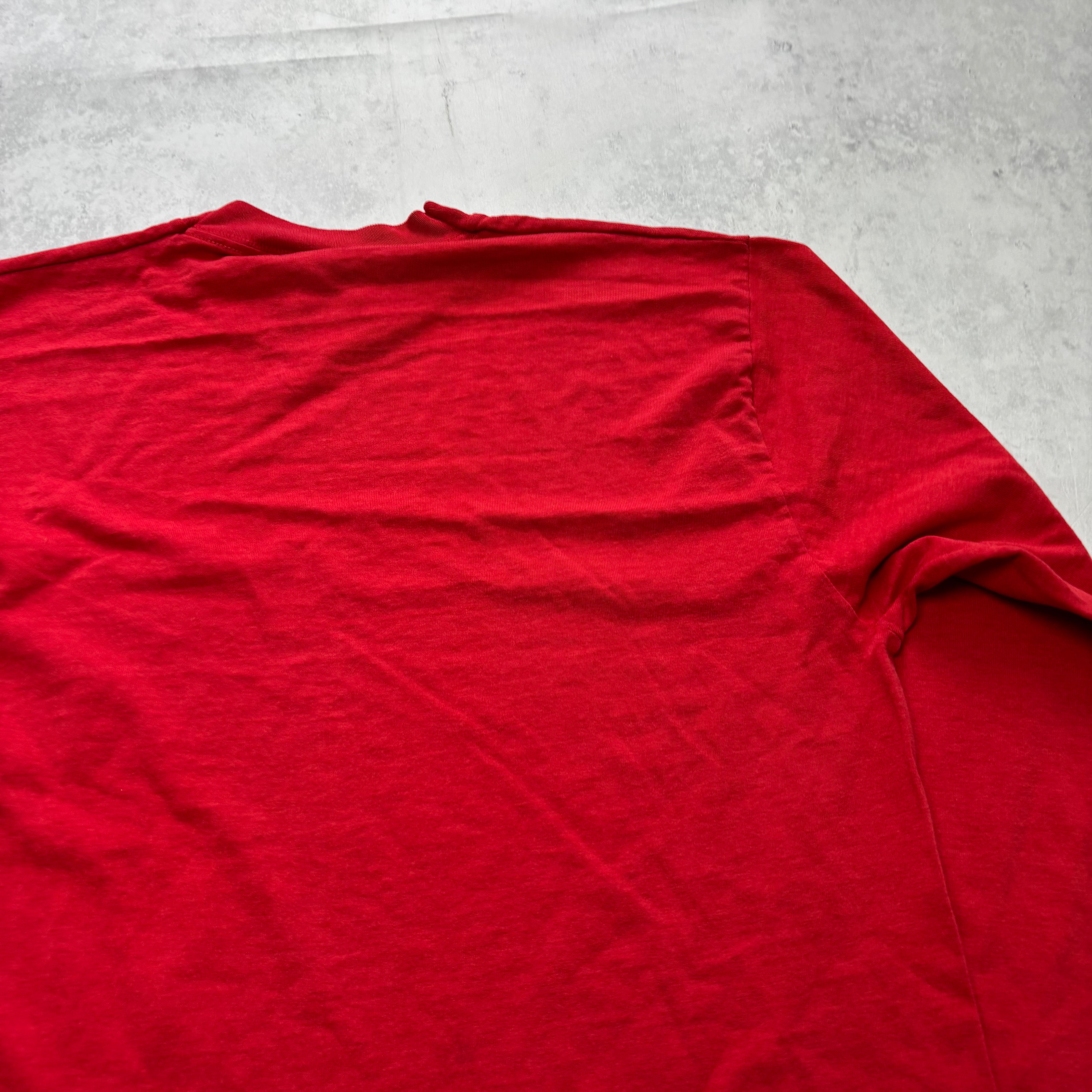 Vintage T Shirt Mens Medium Red Single Stitch Graphic Print 90s Screen Stars (E)