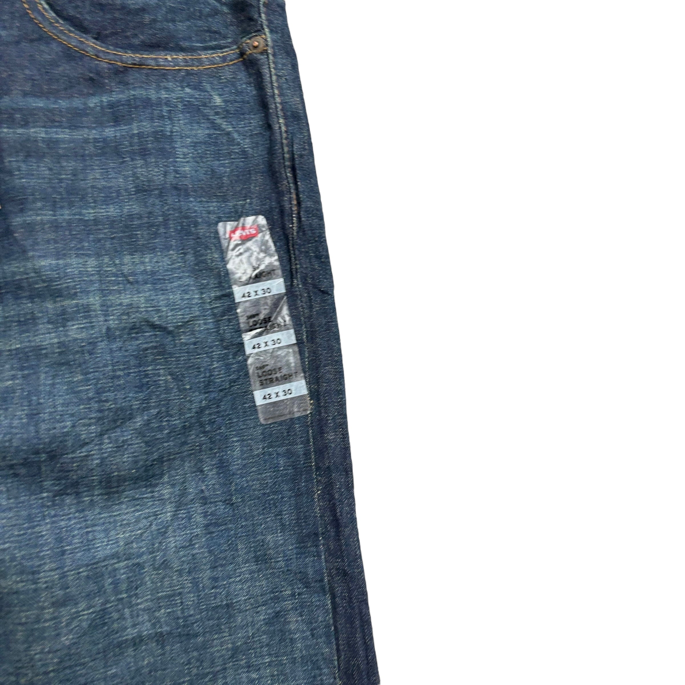 Levis 569 Jeans W44 L30 Mens Dark Blue Baggy Relaxed Straight Fit Denim (E)