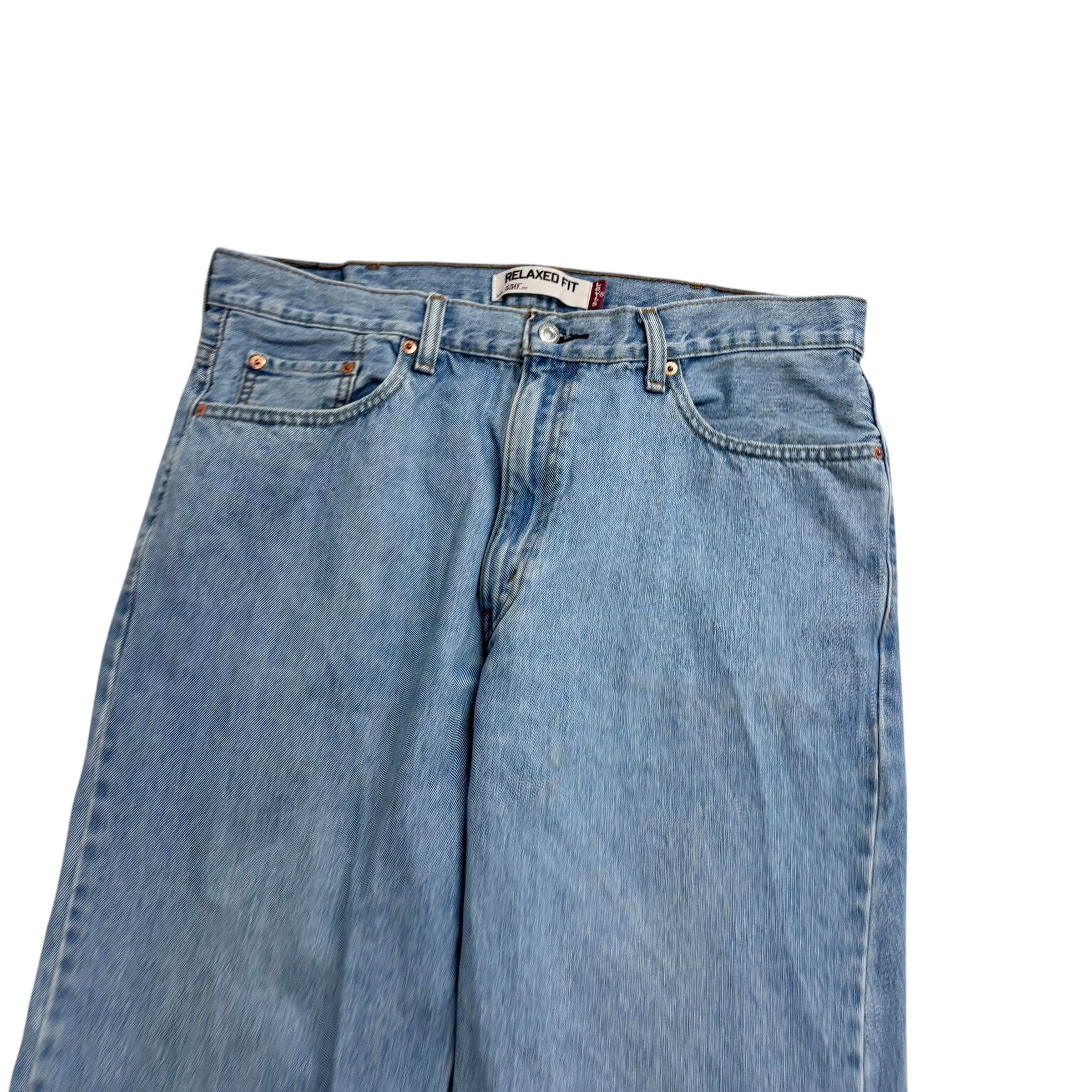 Levis 550 Jeans W38 L30 Mens Light Blue Baggy Relaxed Straight Fit Vintage Denim