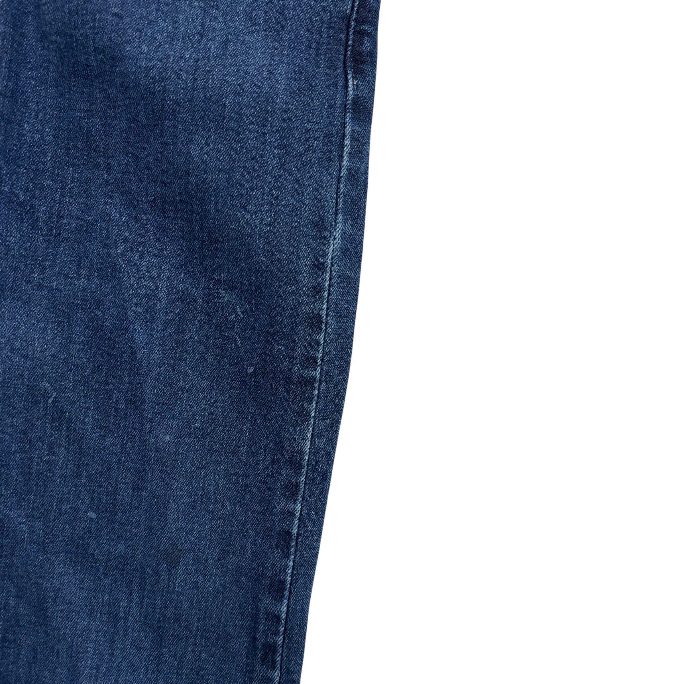 Levis 502 Jeans W28 L29 Mens Navy Blue Regular Tapered Fit Stretch Denim (F)