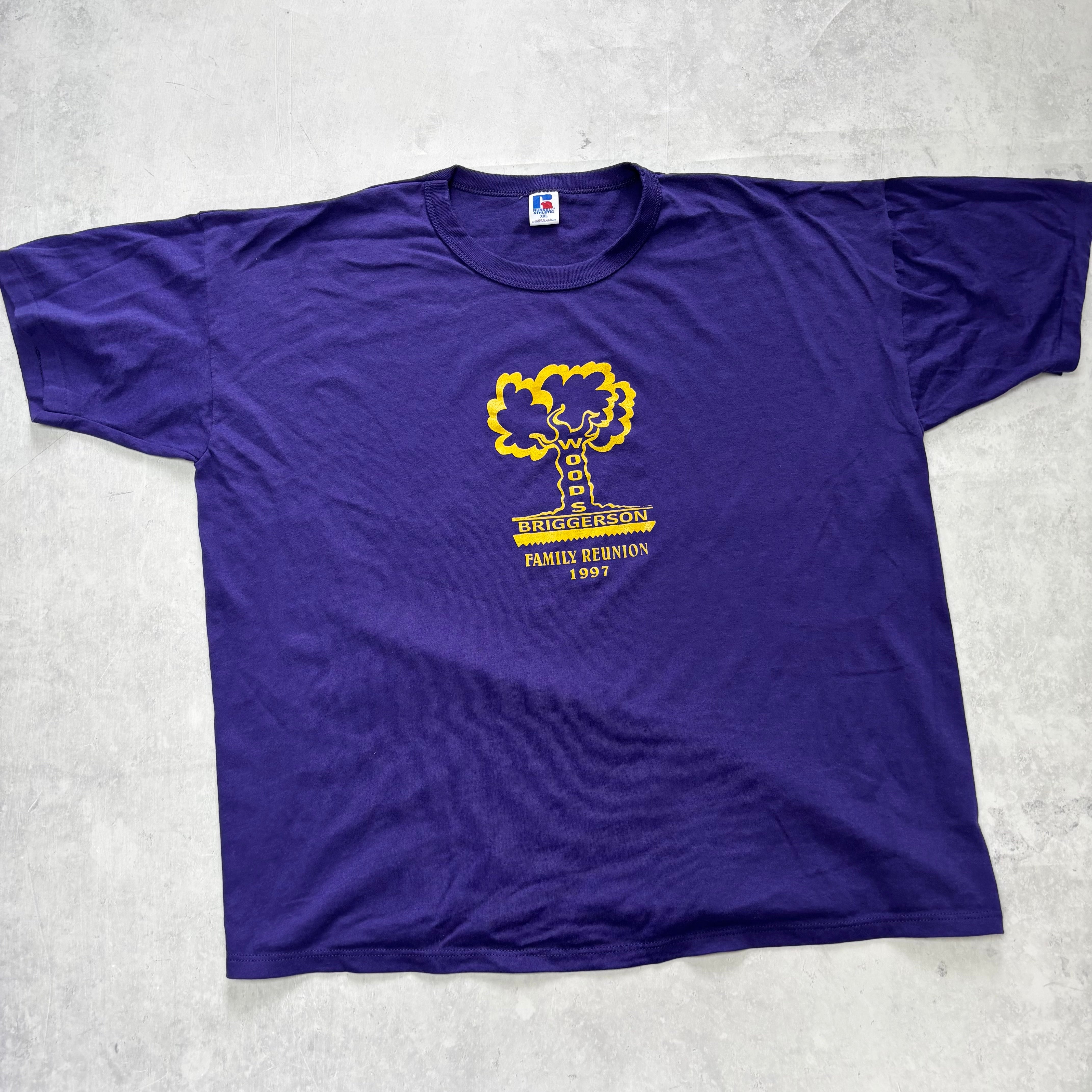 Vintage T Shirt Mens XXL Purple Single Stitch Graphic Print 90s (E)