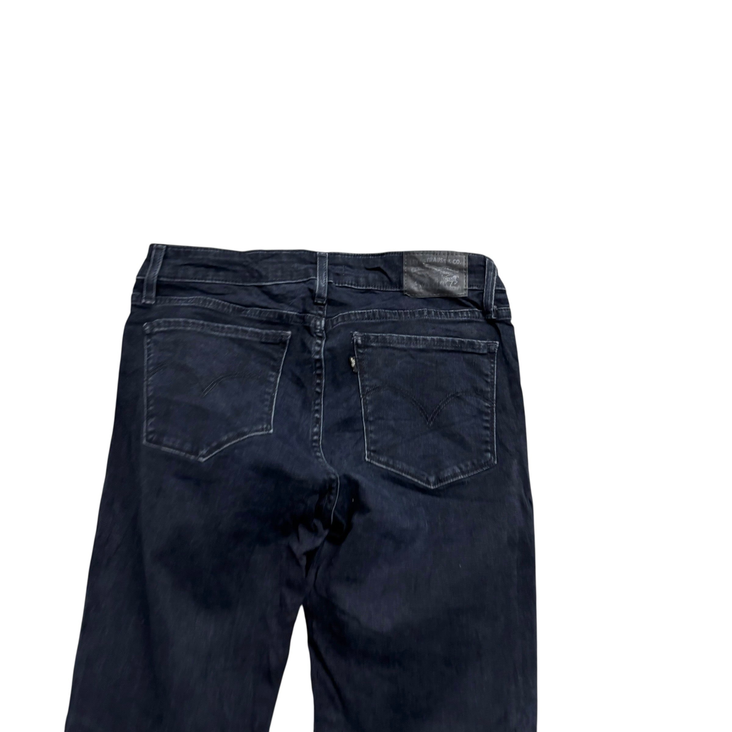 Levis 712 Jeans W29 L32 Womens Slim Fit Navy Blue Stretch Denim