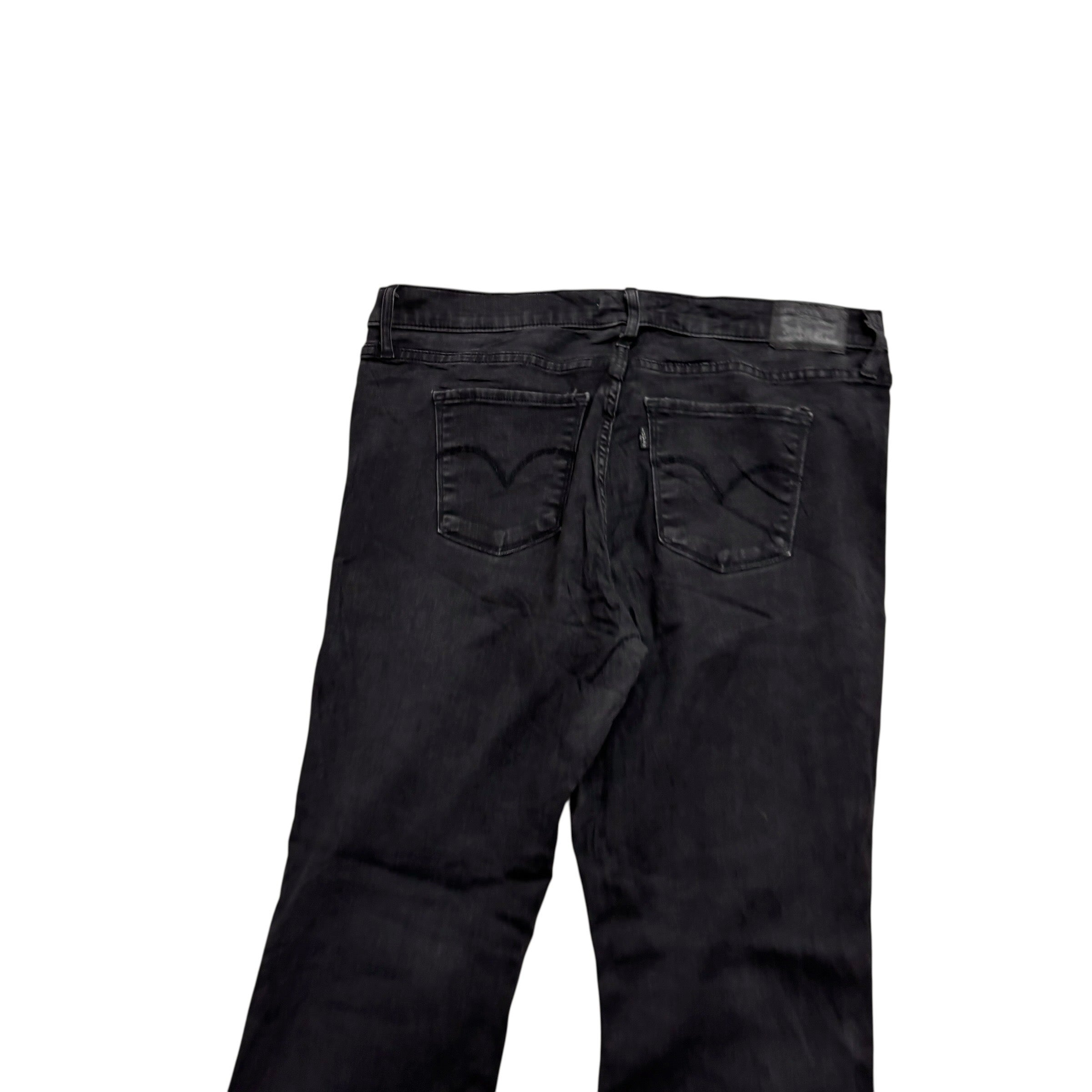 Levis Jeans W33 L32 Womens Shaping Bootcut Black Stretch Denim (E)