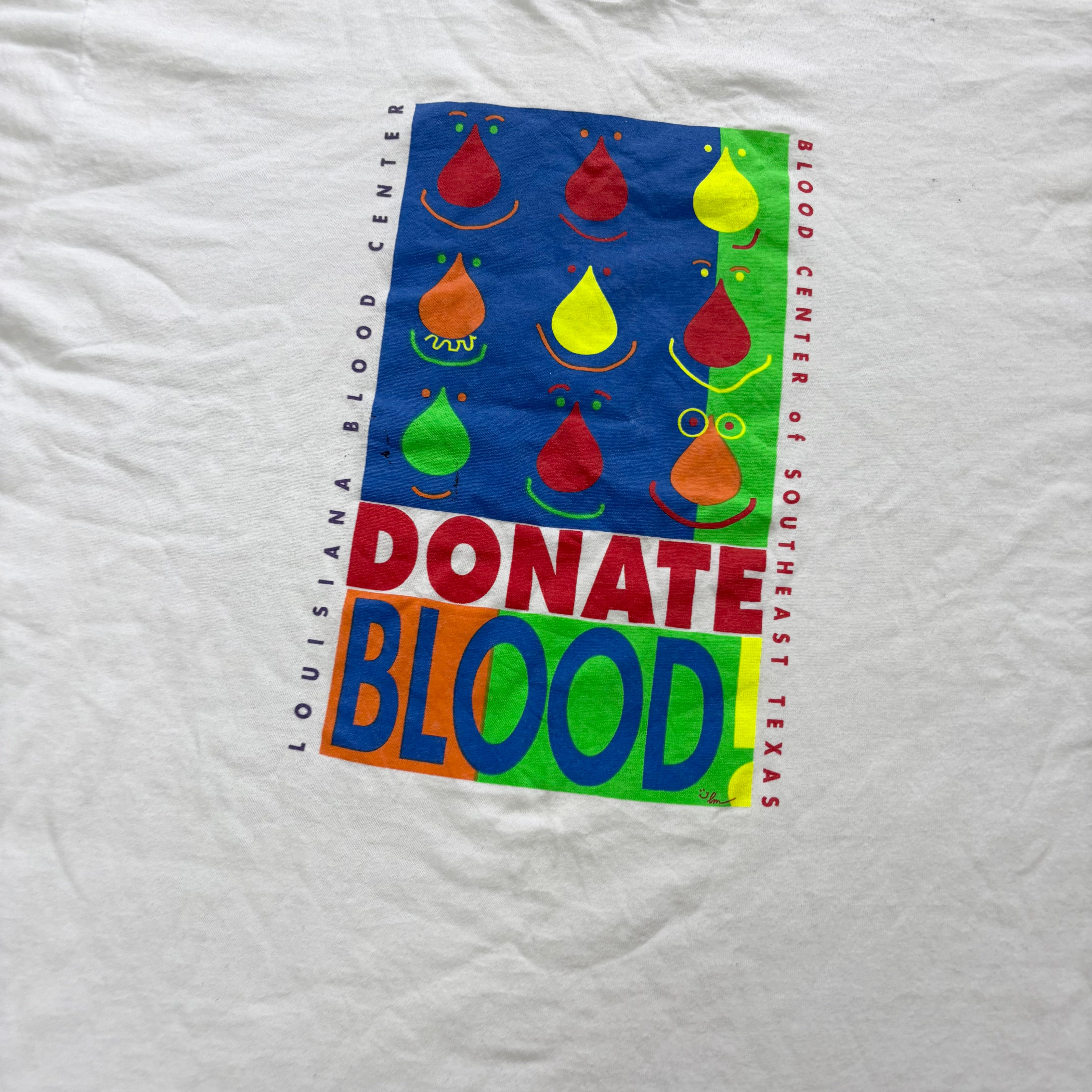 Vintage T Shirt Mens Large White Single Stitch Graphic Print 90s