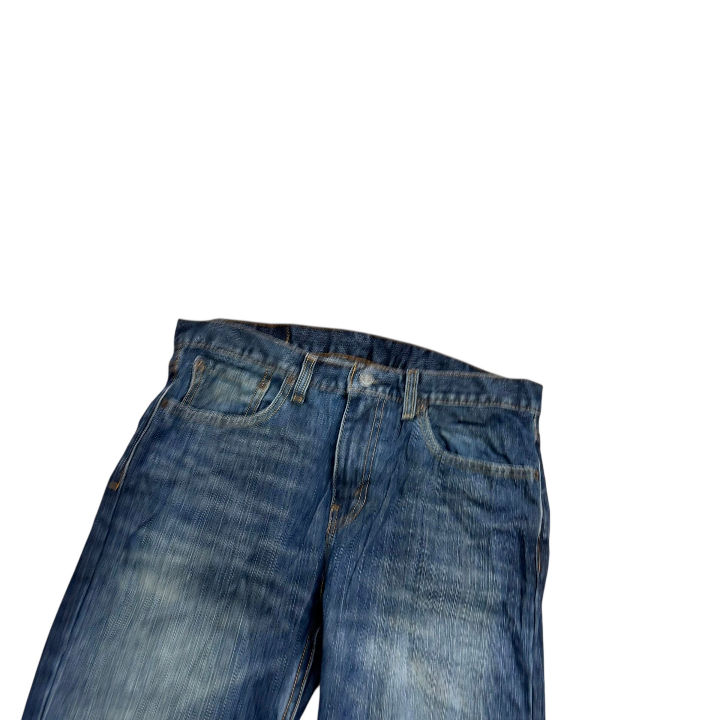 Levis 527 Jeans W32 L34 Mens Dark Blue Slim Bootcut Fit Denim (F)