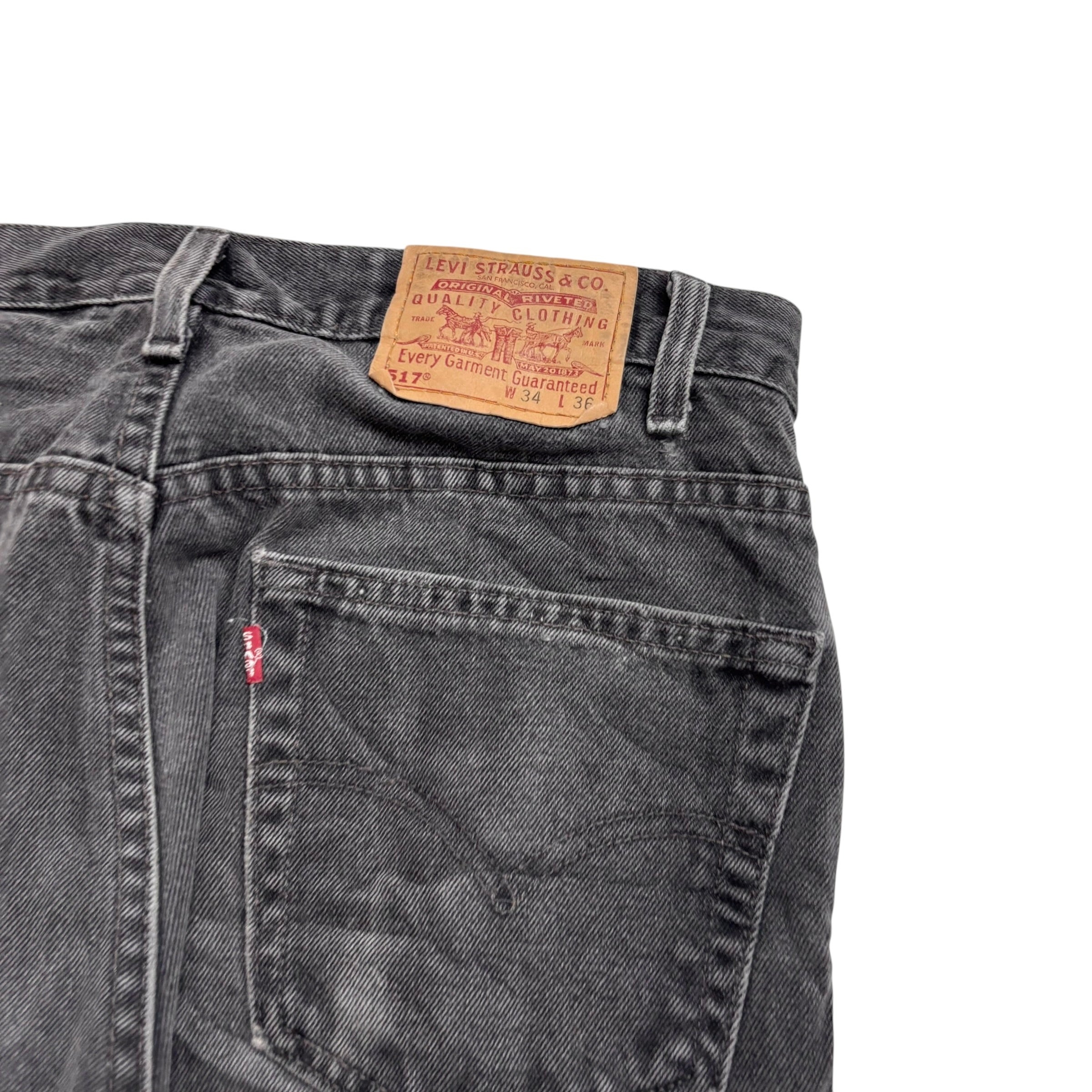 Levis 517 Jeans W34 L36 Mens Black Regular Bootcut USA Made Vintage