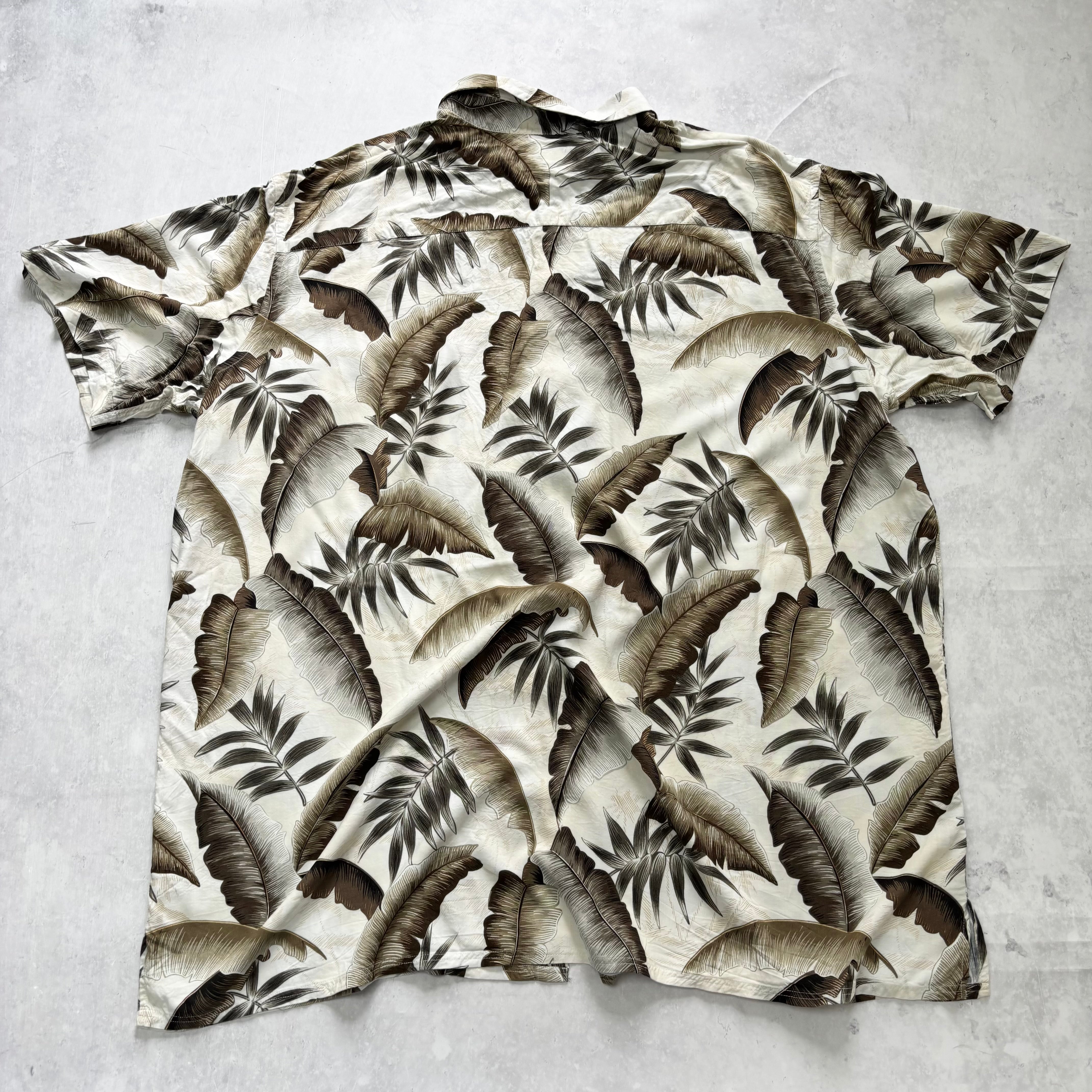 Vintage Hawaiian Shirt Mens 3XL Tall Floral Aloha Short Sleeve Rayon (E)
