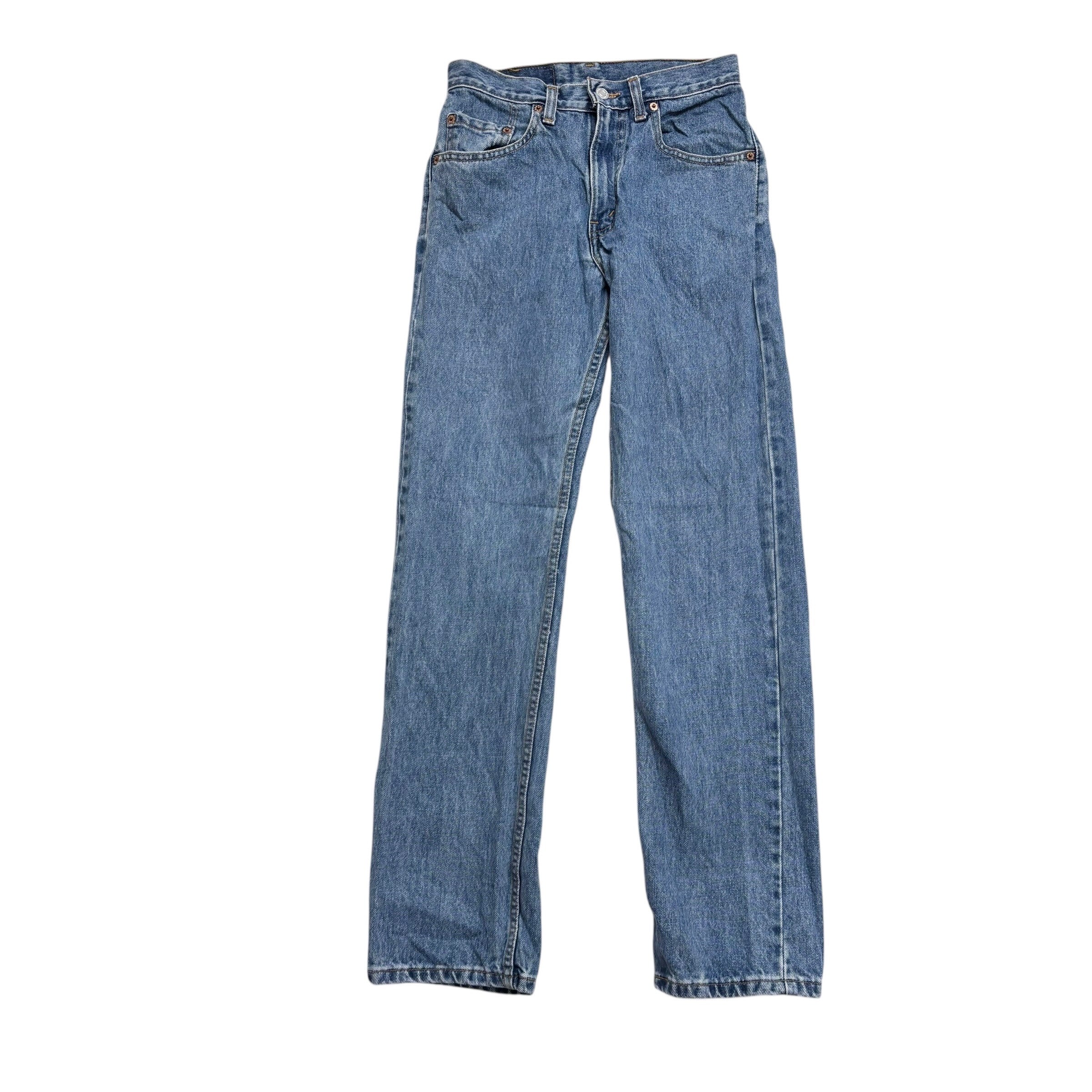 Levis 505 Jeans W26 L30 Mens Light Blue Regular Straight Fit Vintage Denim (E)