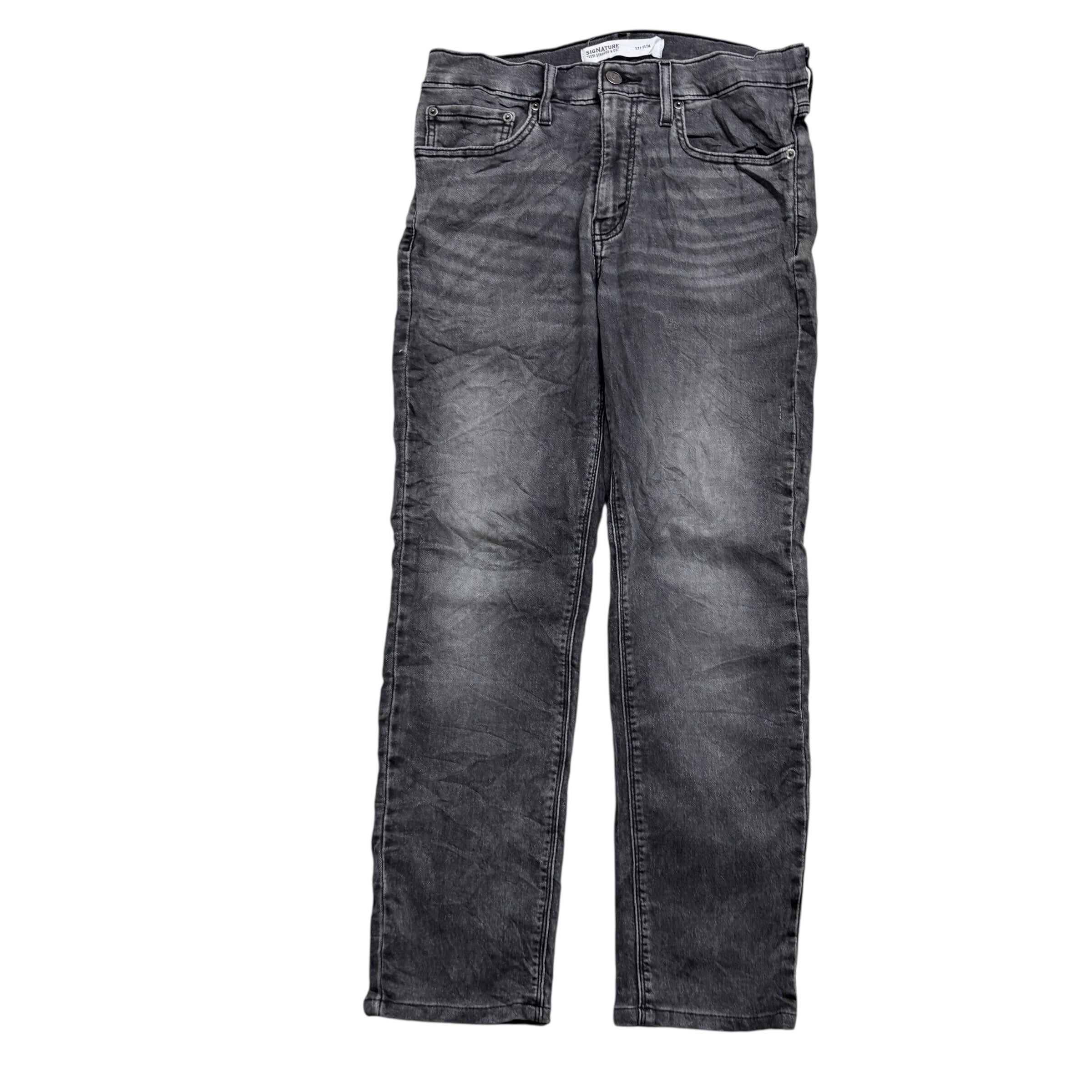 Levis Signature Jeans W32 L27 Mens Grey Slim Fit Stretch Denim (E)