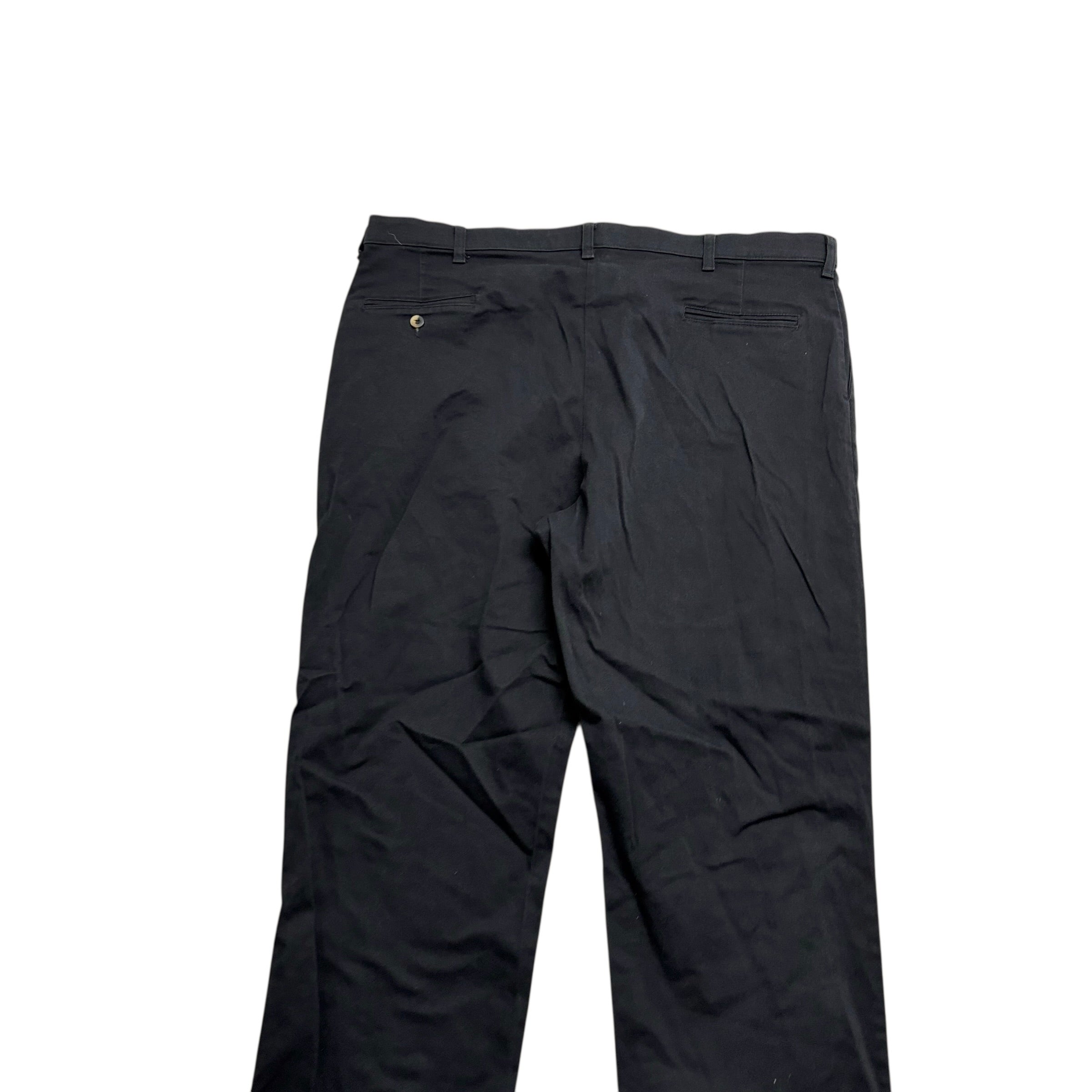 Wrangler Trousers W42 L30 Mens Black Relaxed Straight Fit Stretch Pants
