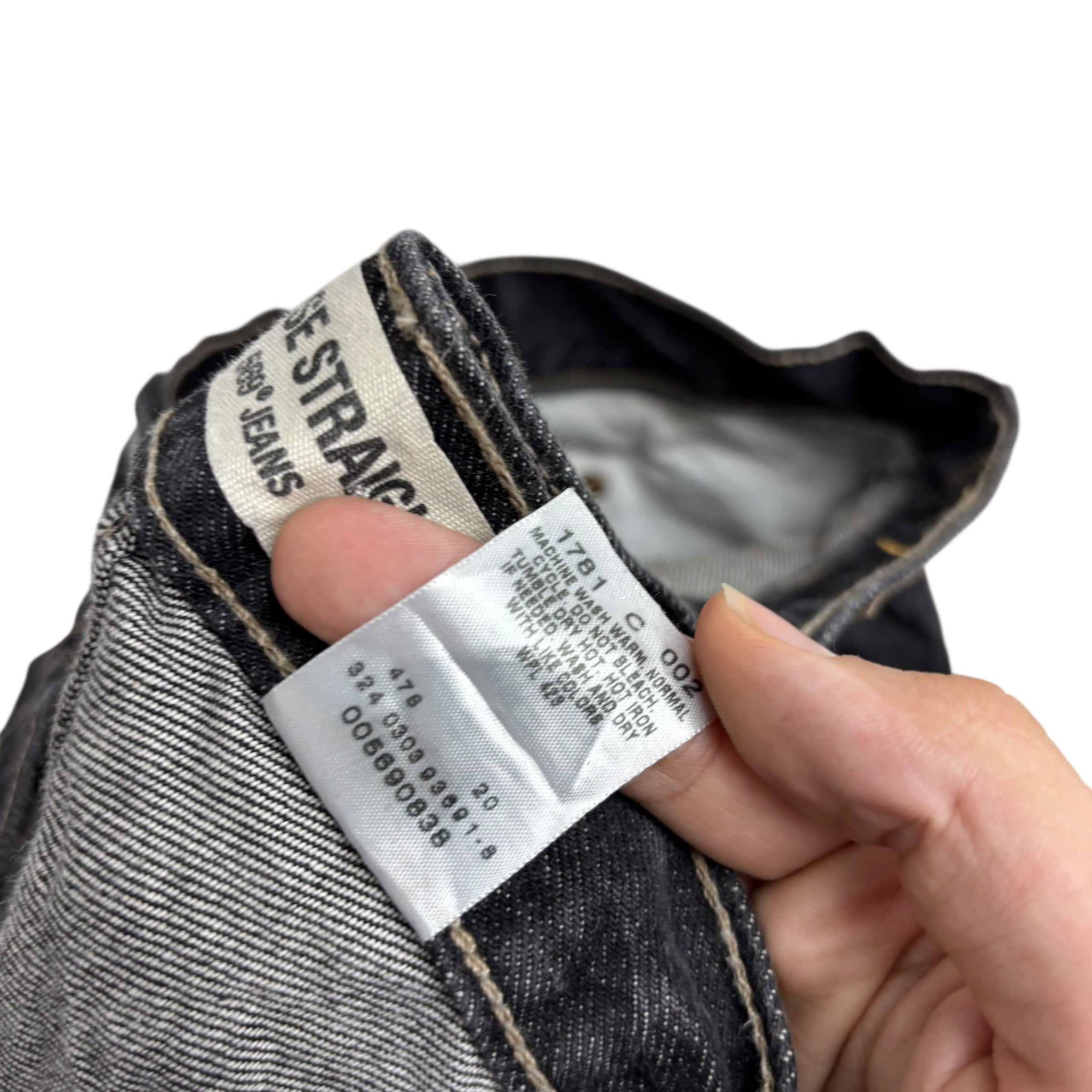 Levis 569 Jeans W38 L32 Mens Black Baggy Relaxed Straight Fit Vintage (E)