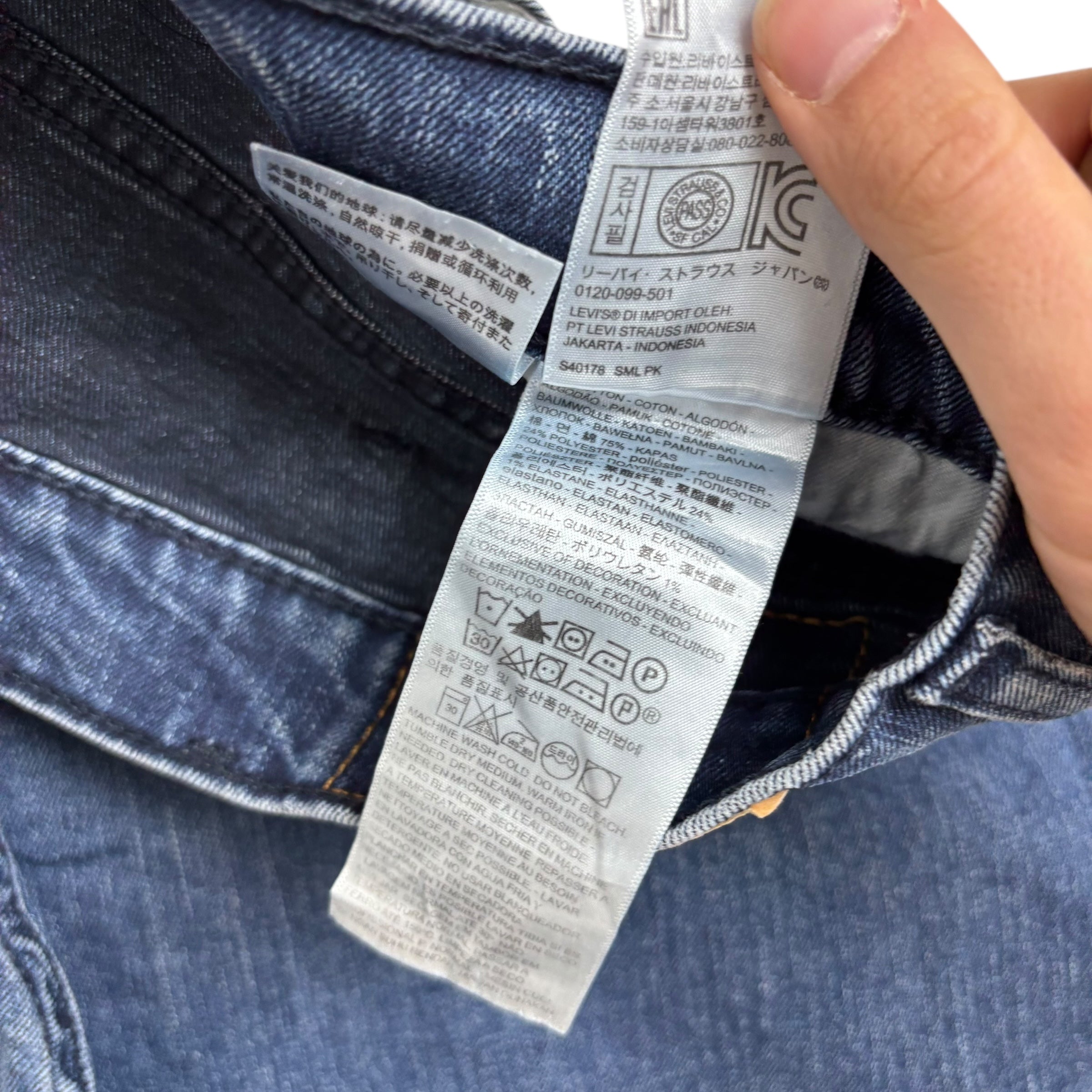 Levis 559 Jeans W42 L34 Mens Navy Blue Relaxed Straight Fit Stretch Denim