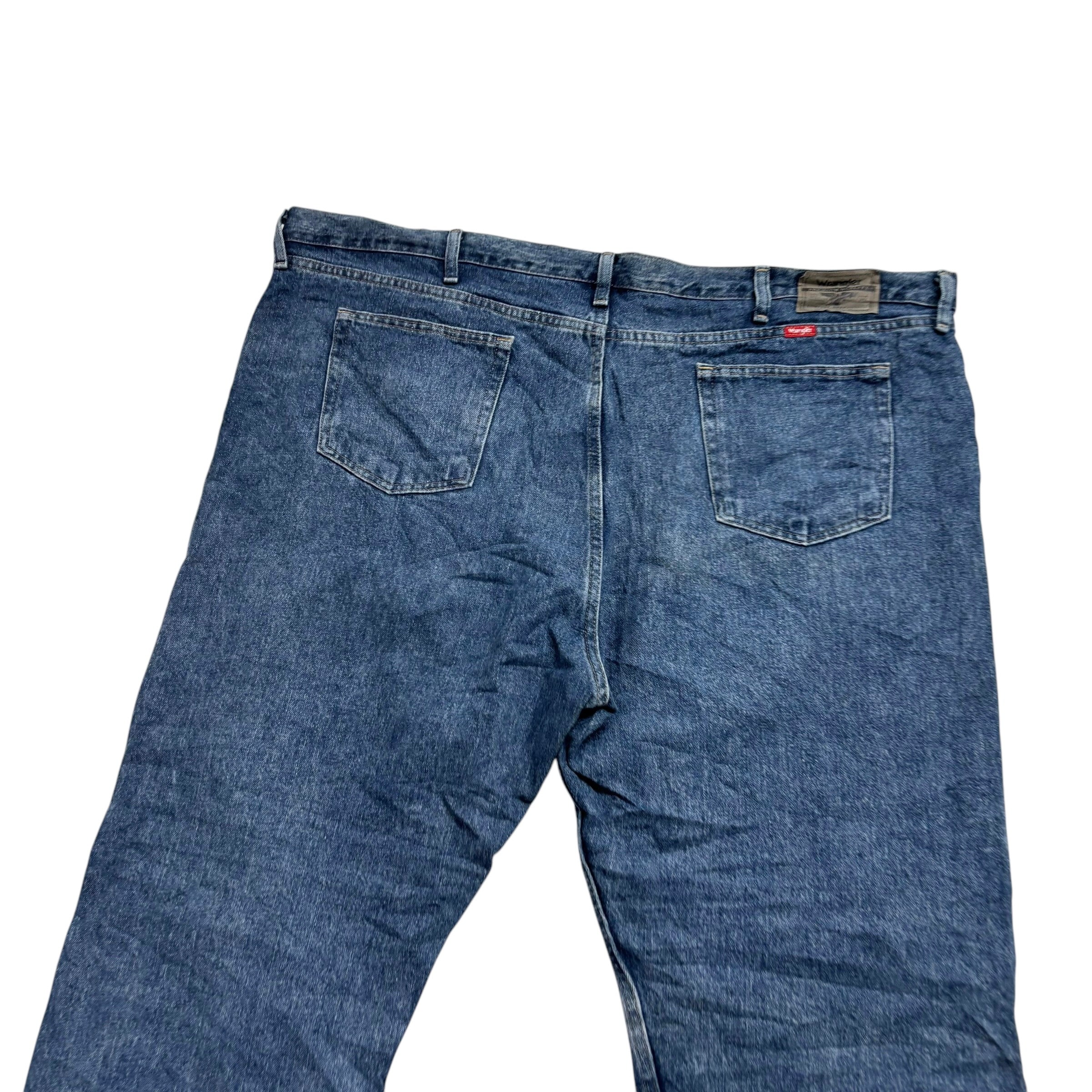 Wrangler Jeans W50 L32 Mens Mid Blue Relaxed Straight Fit Baggy Denim (E)