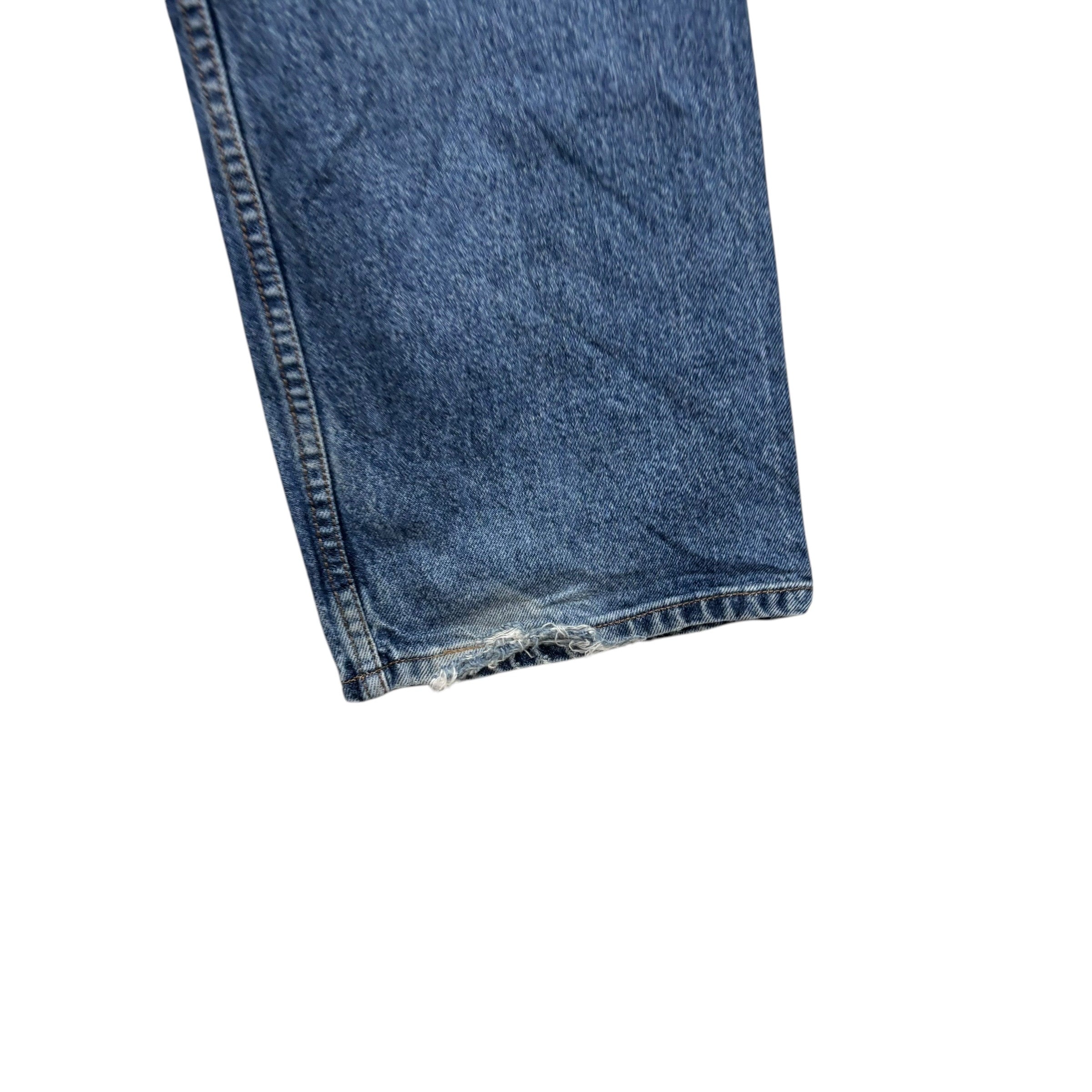 Levis Signature Jeans W36 L30 Mens Mid Blue Regular Straight Vintage Denim (F)
