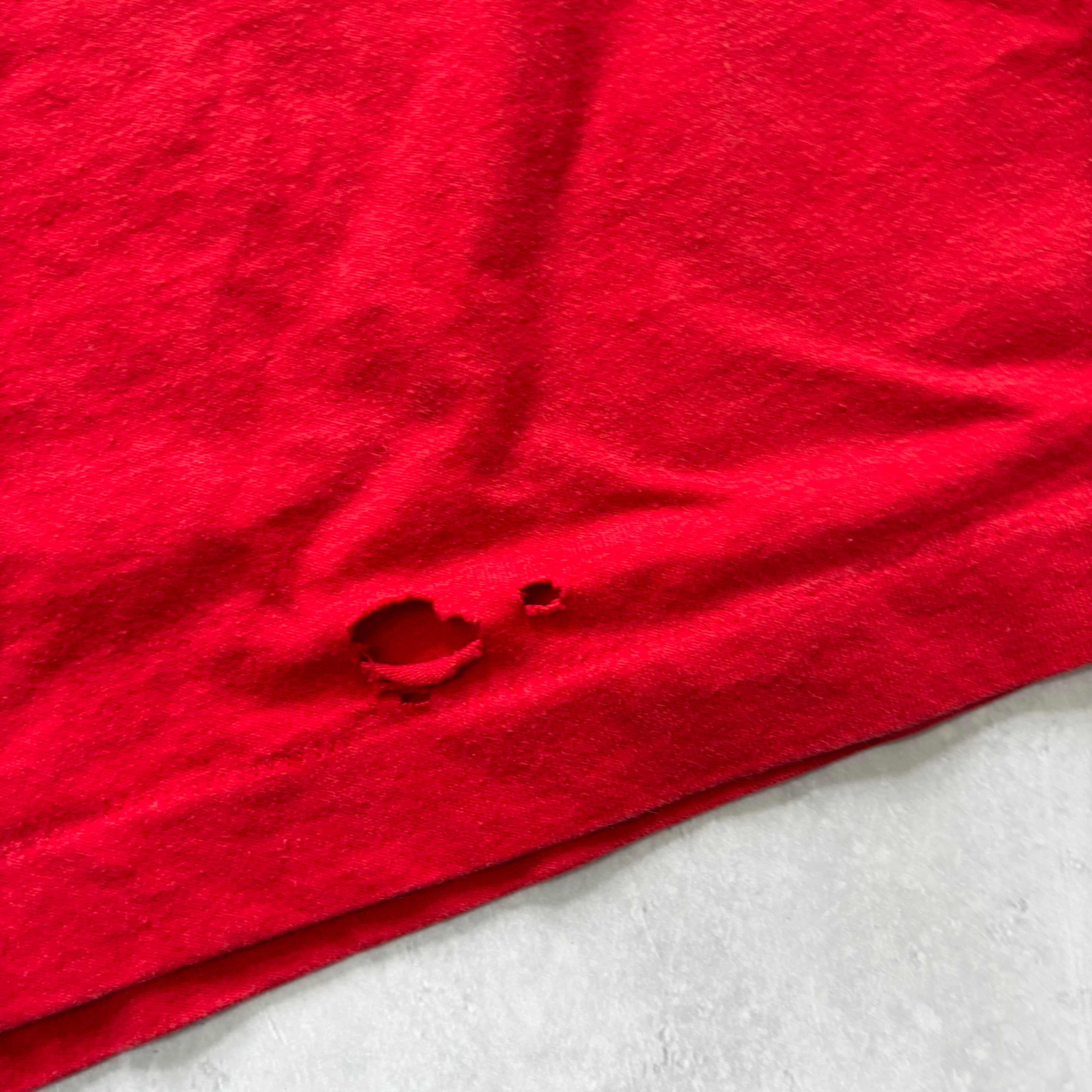 Vintage T Shirt Mens Large Red Single Stitch Graphic Print 90s USA (F)