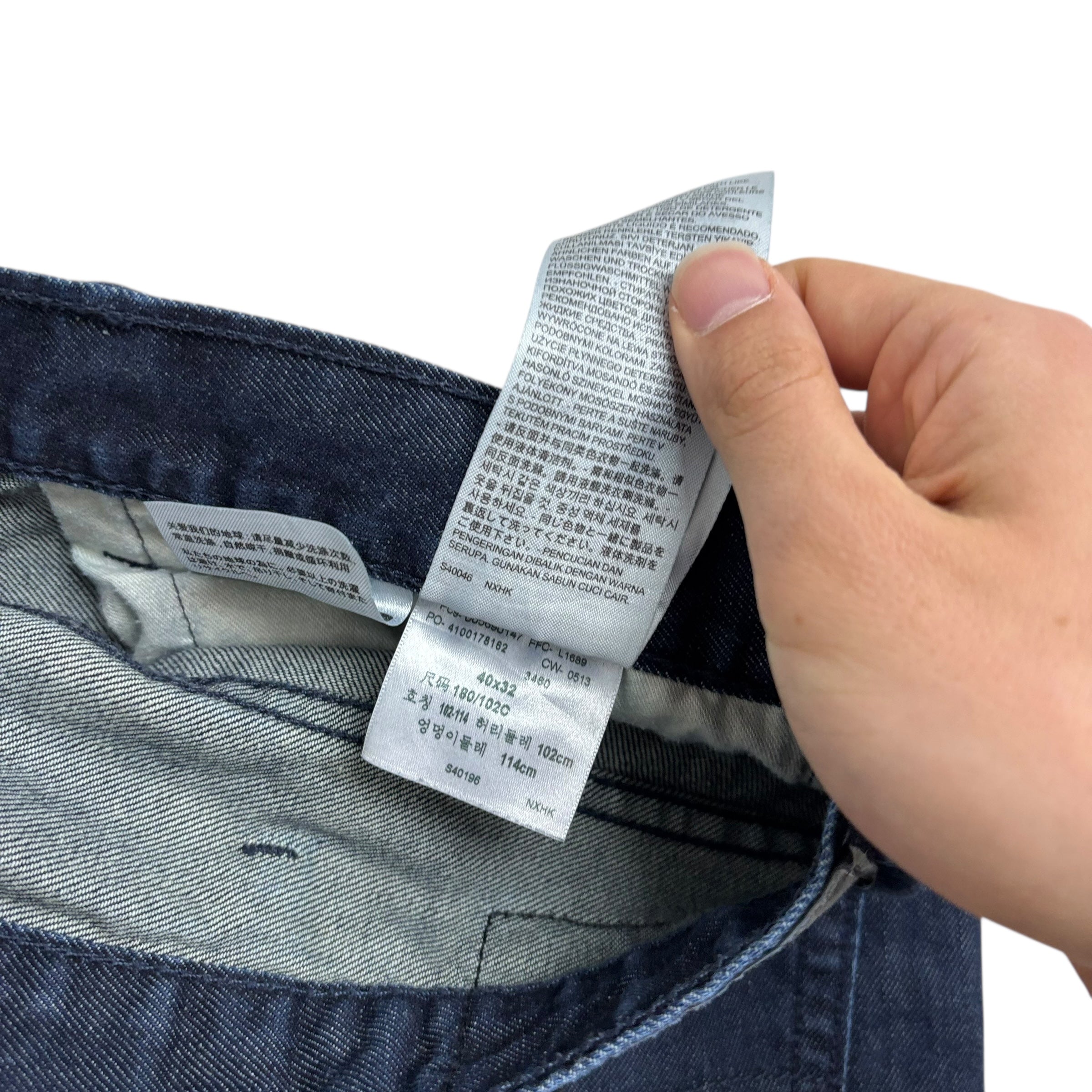 Levis 569 Jeans W40 L32 Mens Navy Blue Baggy Relaxed Straight Fit Denim (F)